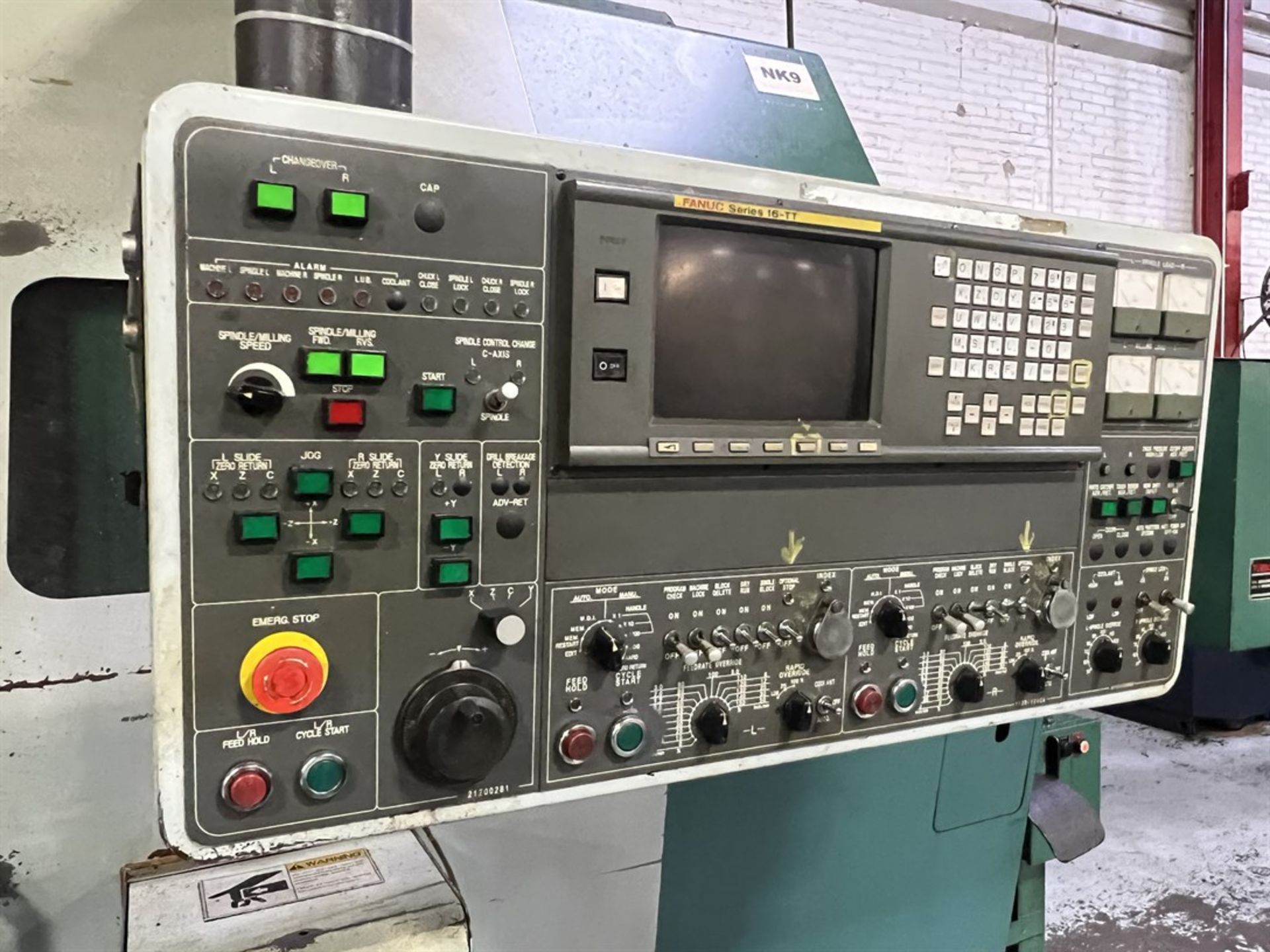 NAKAMURA-TOME TW-30 CNC Turning Center, s/n na, Fanuc 16-TT Controls, Twin 12-Position Turrets w/ - Image 9 of 13