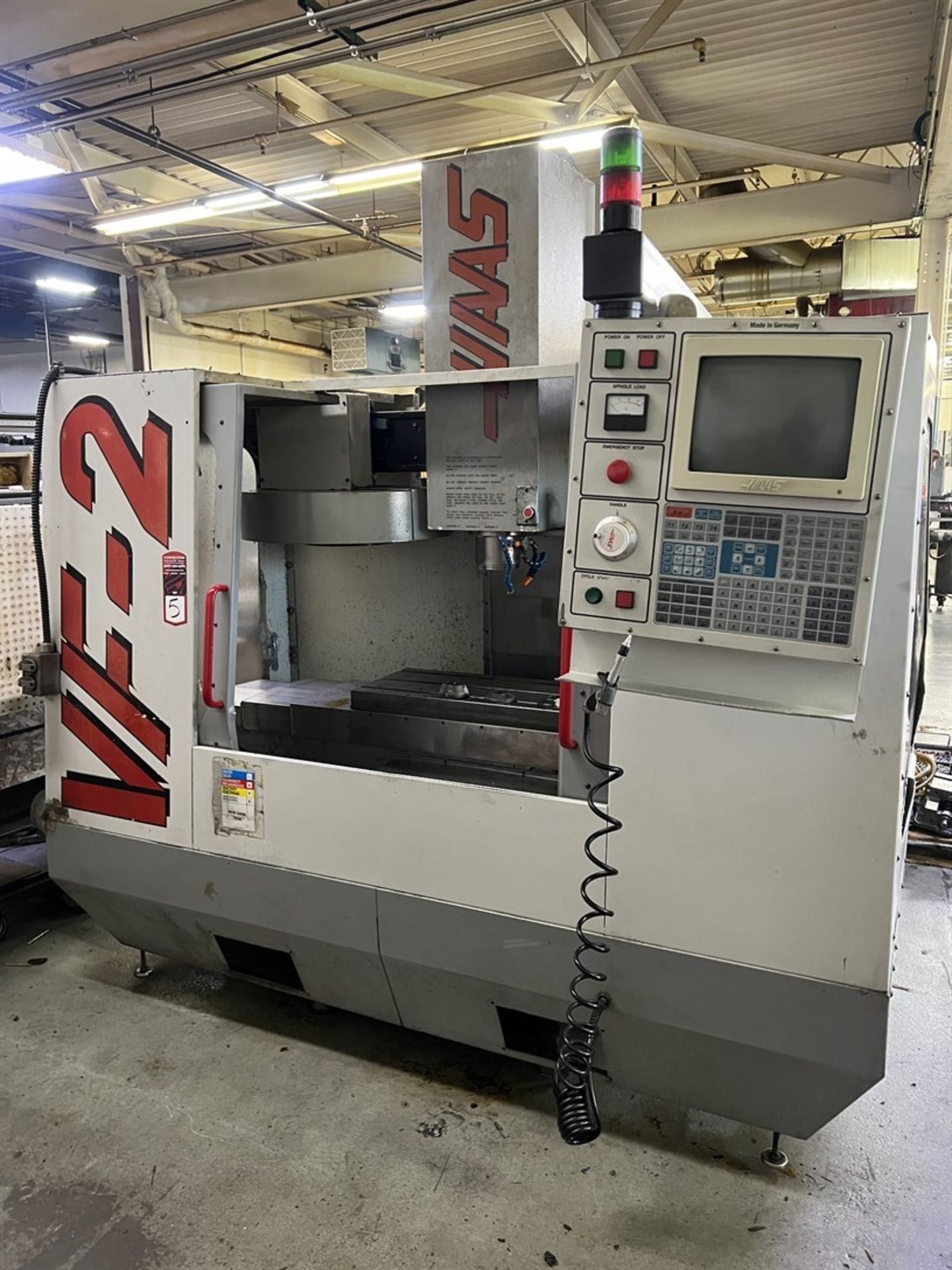 HAAS VF-2 Vertical Machining Center, s/n 6831, Haas Control, 30"X, 16"Y, 20"Z, 14" x 36" Table, 40-