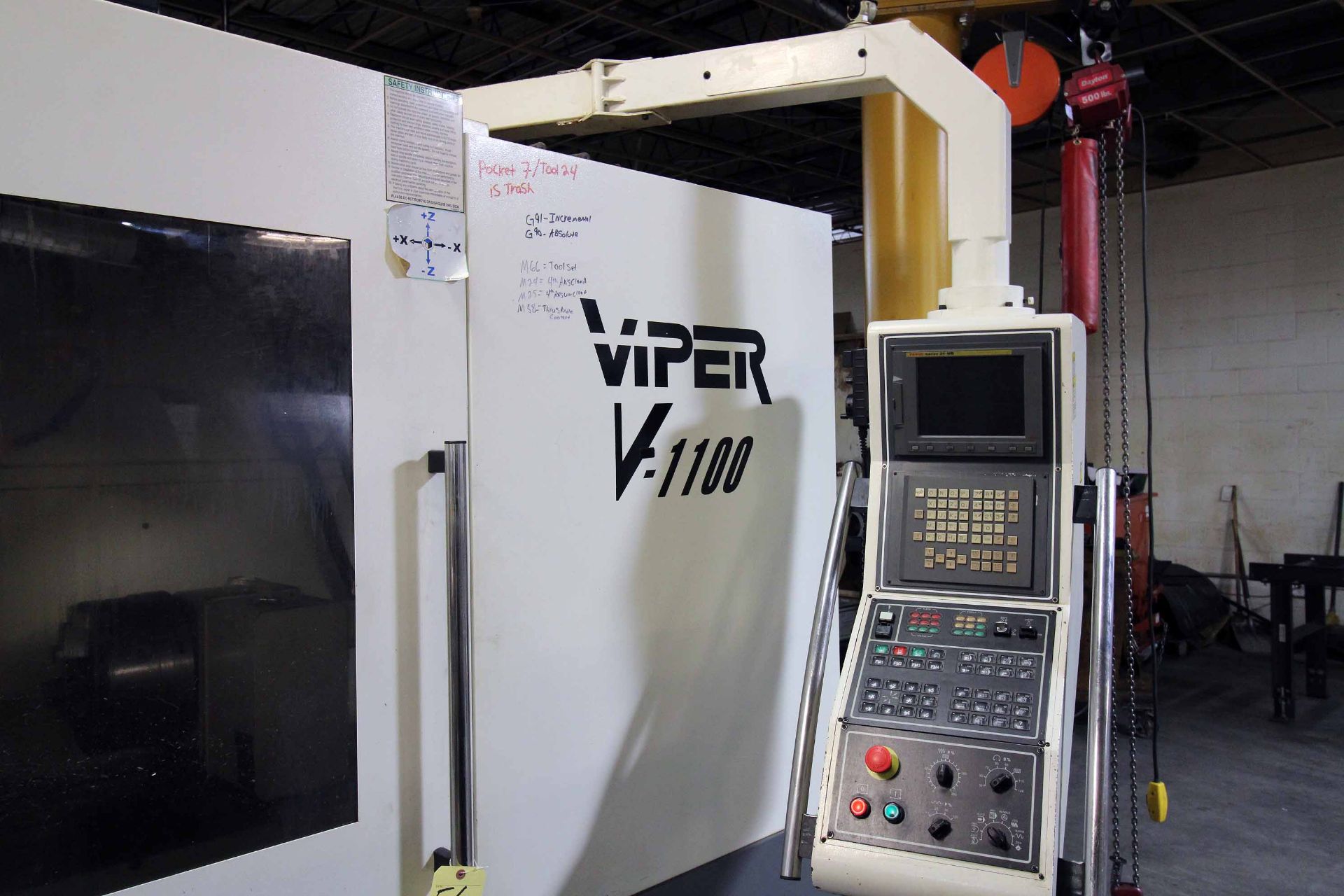 VERTICAL MACHINING CENTER, MIGHTY VIPER MDL. V-1100 4-AXIS, new 2007, Fanuc 21i-MB CNC control, hi- - Image 3 of 21