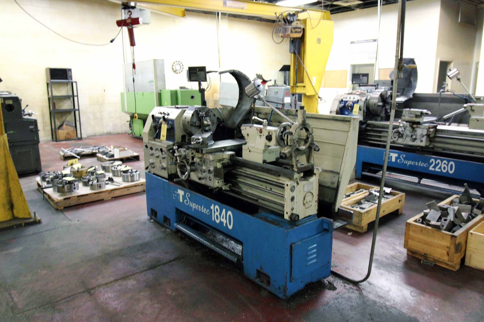 ENGINE LATHE, SUPERTEC MDL. 1840, new 2011, 18” swing, 40” dist. btn. centers, 2-axis D.R.O., 12" - Image 3 of 7