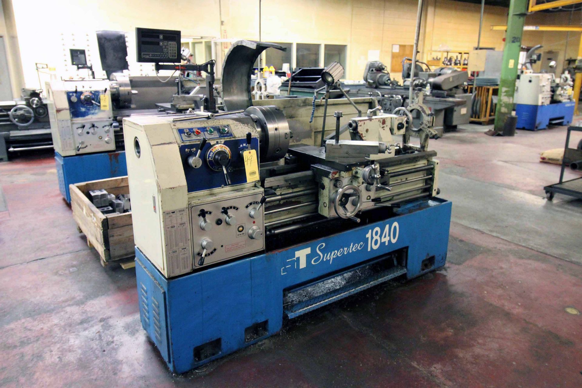 ENGINE LATHE, SUPERTEC MDL. 1840, new 2011, 18” swing, 40” dist. btn. centers, 2-axis D.R.O., 12" - Image 7 of 7