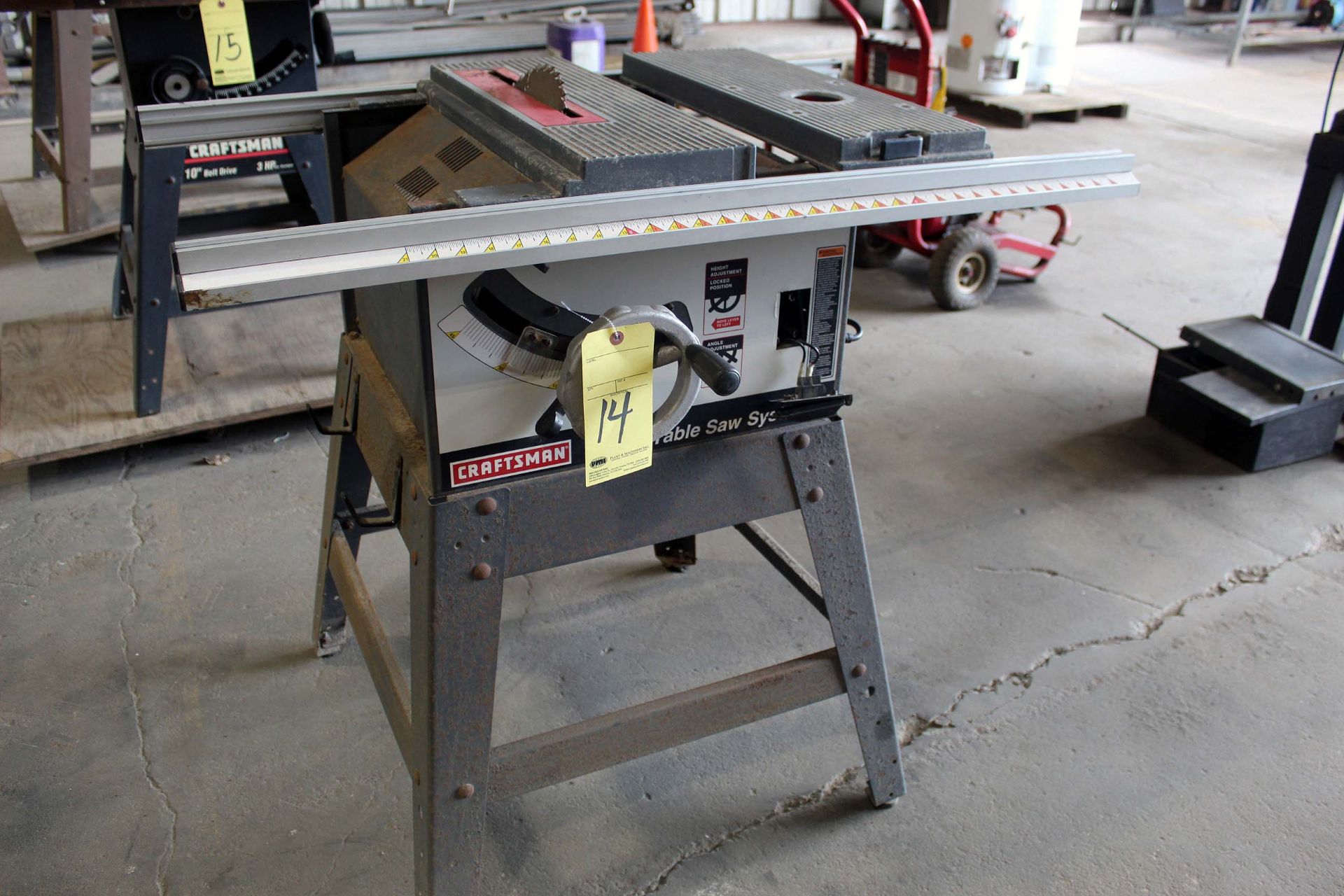 TABLE SAW, CRAFTSMAN (Located at: Former Premises of Worldfab, 2626 Wilson, Road, Humble, TX 77396)