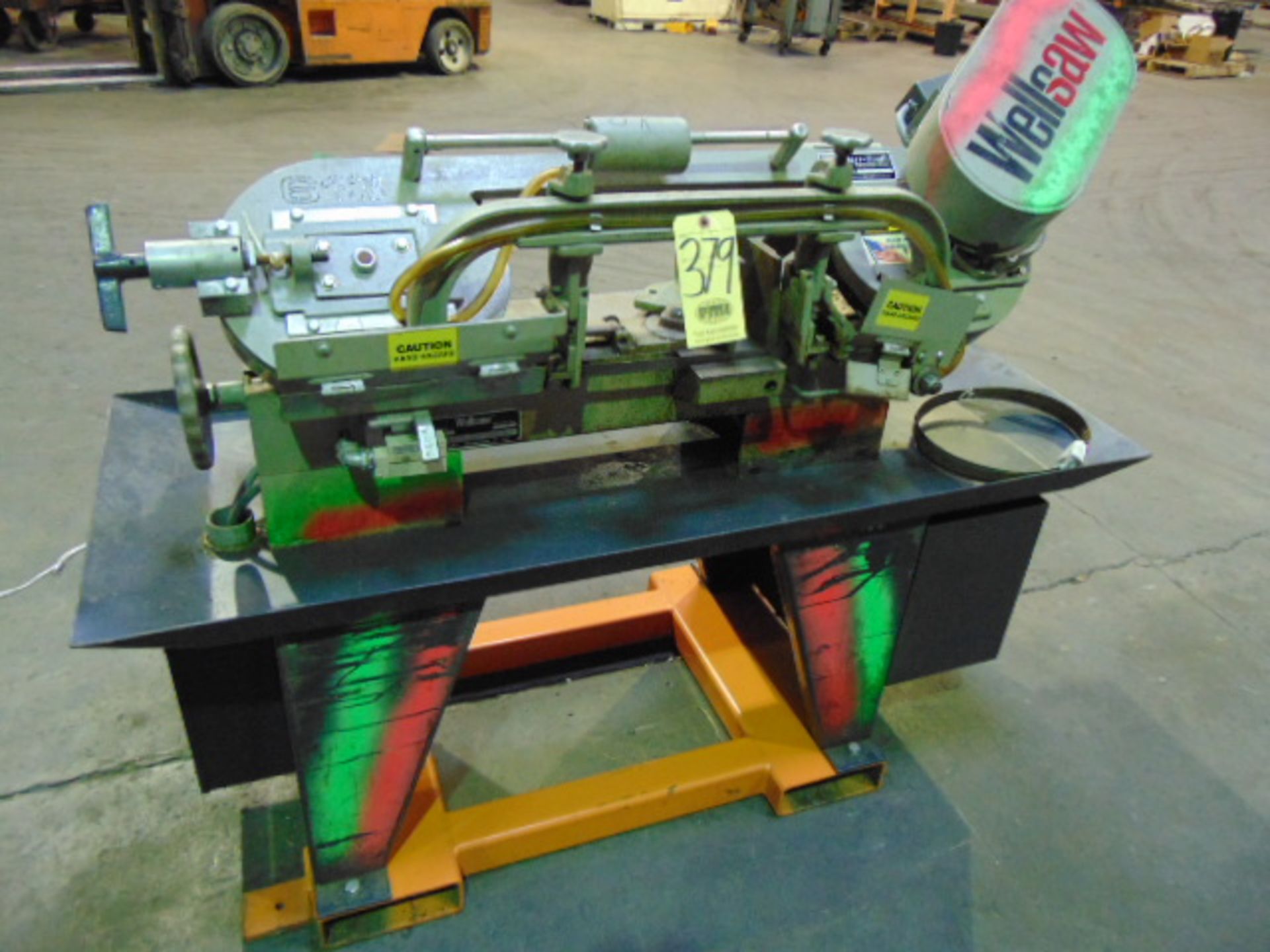 HORIZONTAL BANDSAW, WELLSAW MDL. 613, ¾” blade size, fabricated forklift entry skid, S/N 1729