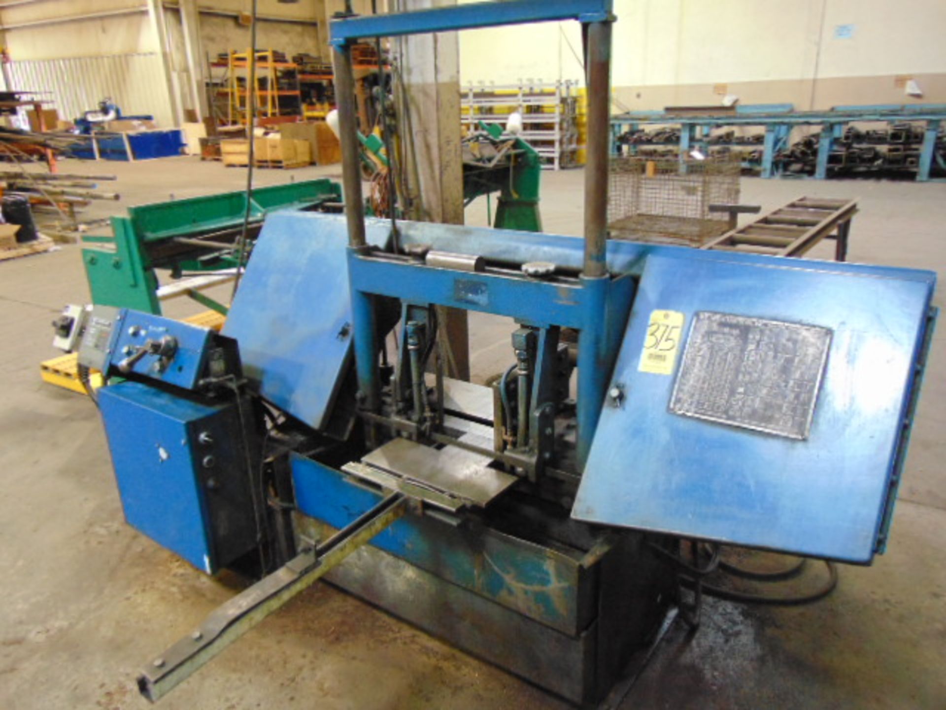 HORIZONTAL BANDSAW, W.F. WELLS MDL. F15, 1” blade size, variable spd. drive system, hyd. vise, 10’