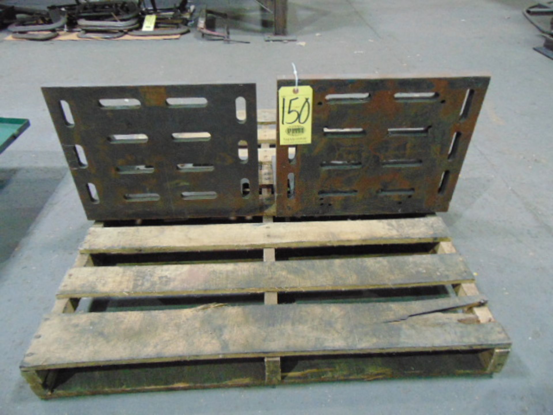 LOT OF STEEL ANGLE PLATES (2), 16" T. x 20"W x 12" dp