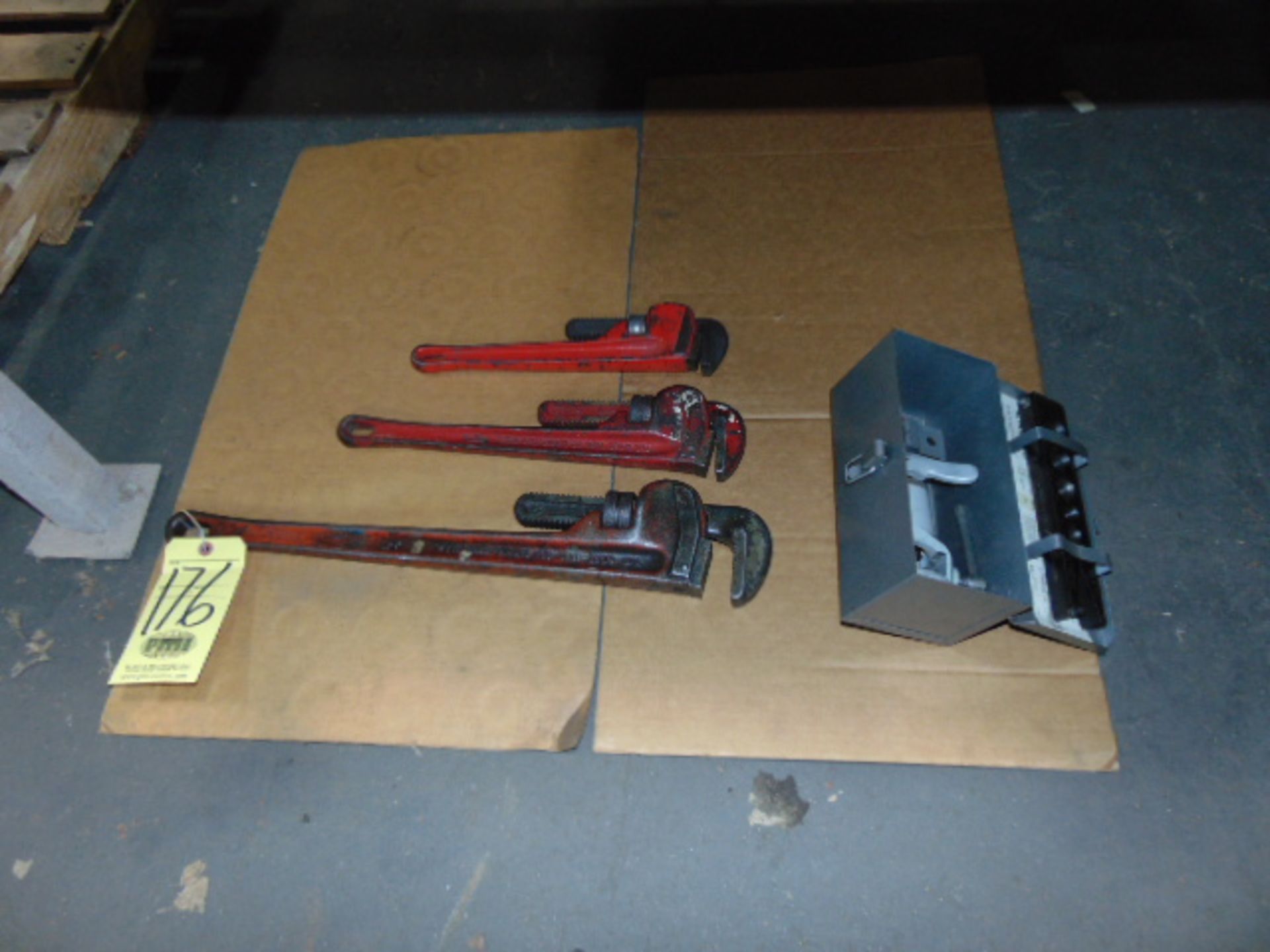 LOT OF PIPE WRENCHES (3) & FLARING TOOL, assorted