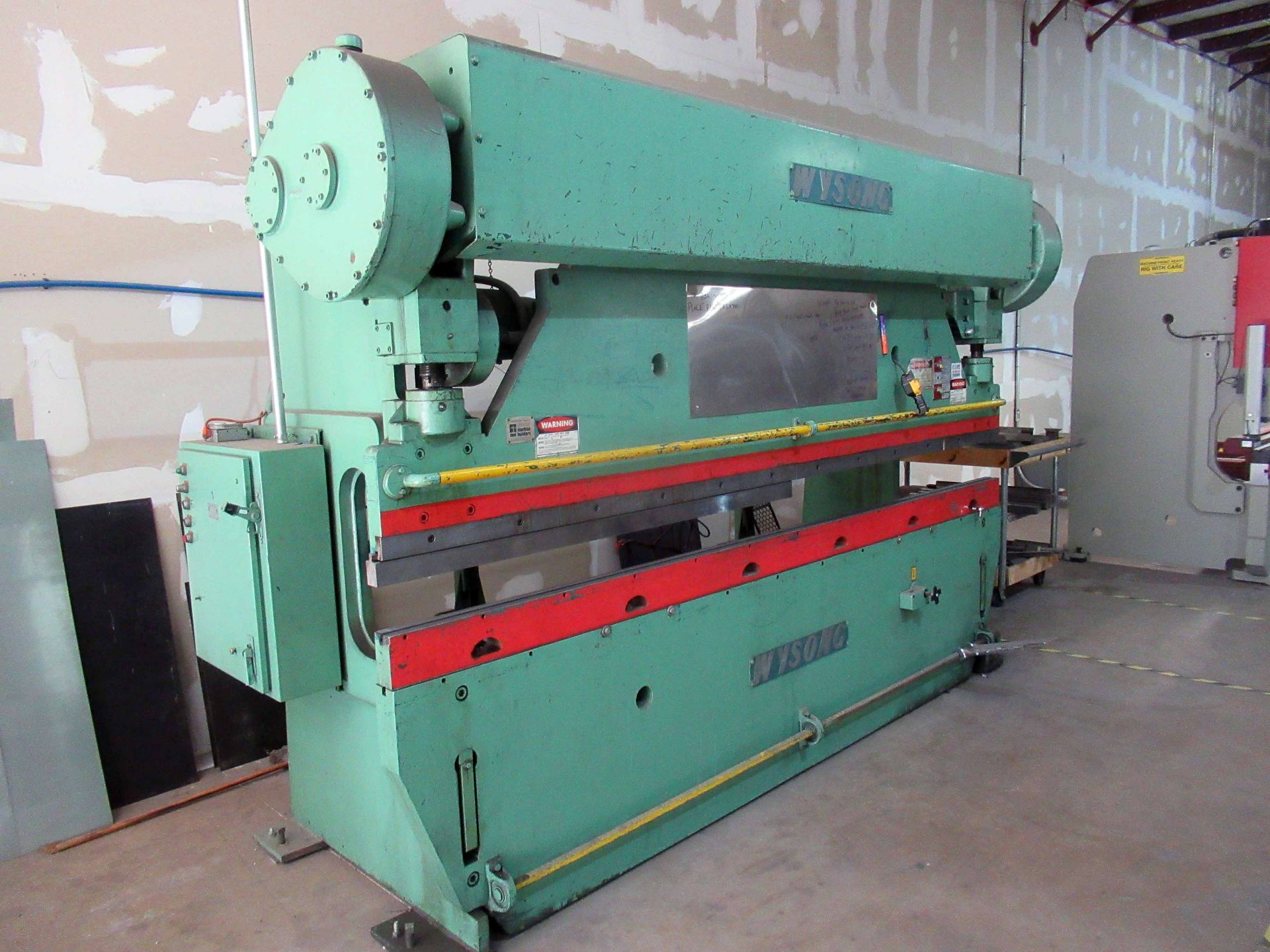 MECHANICAL PRESSBRAKE, WYSONG MDL. 90-10, 12’ bed, 3” stroke, 4” adj., 12” max. die space, S/N - Image 2 of 6