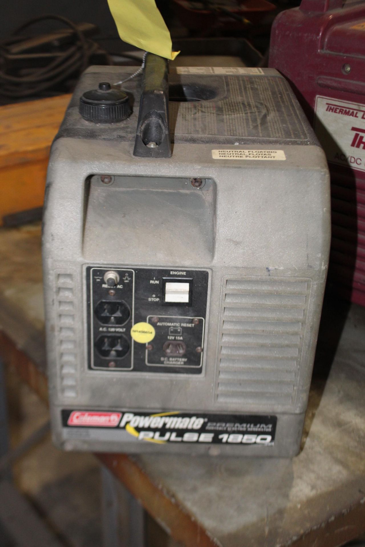 GAS GENERATOR, COLEMAN POWERMATE MDL. PMO401850, 120 v., 1,500 watts to 1,850 watts, S/N 88610835 ( - Image 2 of 4