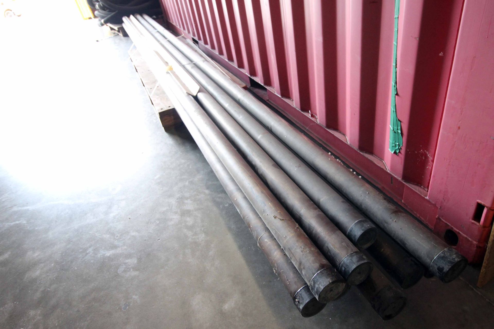 LOT OF (9) 20' L. X 3.5" O.D. COPPER ALLOY TUBES, non ferrous seamless process pipe, copper