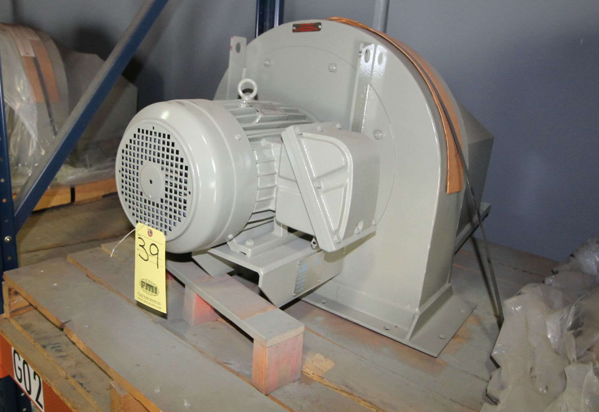 HEAVY DUTY BLOWER, HUNT AIRDYNE MDL. 79-10CW-36460, unused, 3000 CFM AND 11” S.P.W.G., Powered by GE