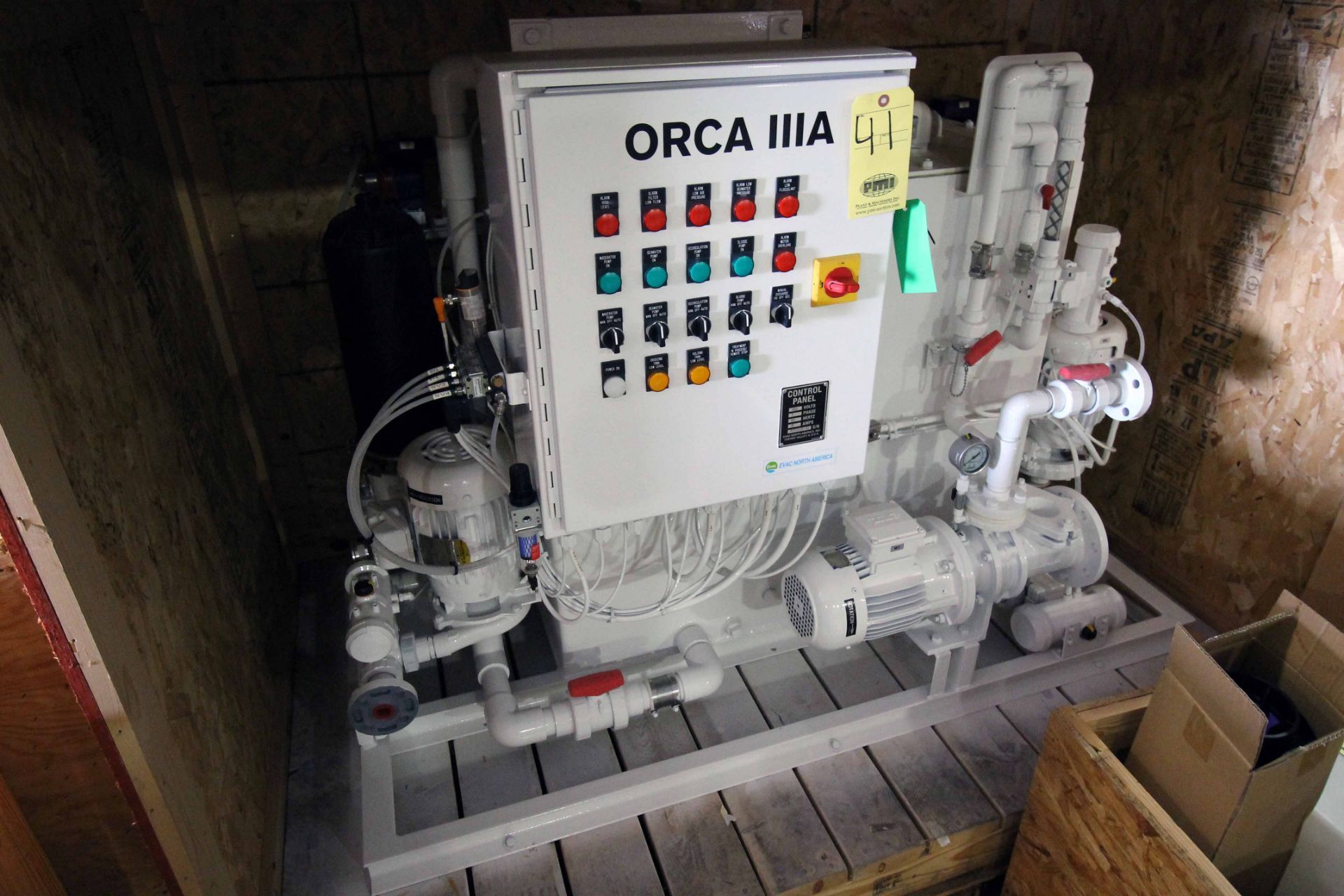 ONBOARD WASTEWATER TREATMENT PLANT, EVAC NORTH AMERICAN MDL. ORCA IIIA, unused, physiochemical - Image 2 of 6