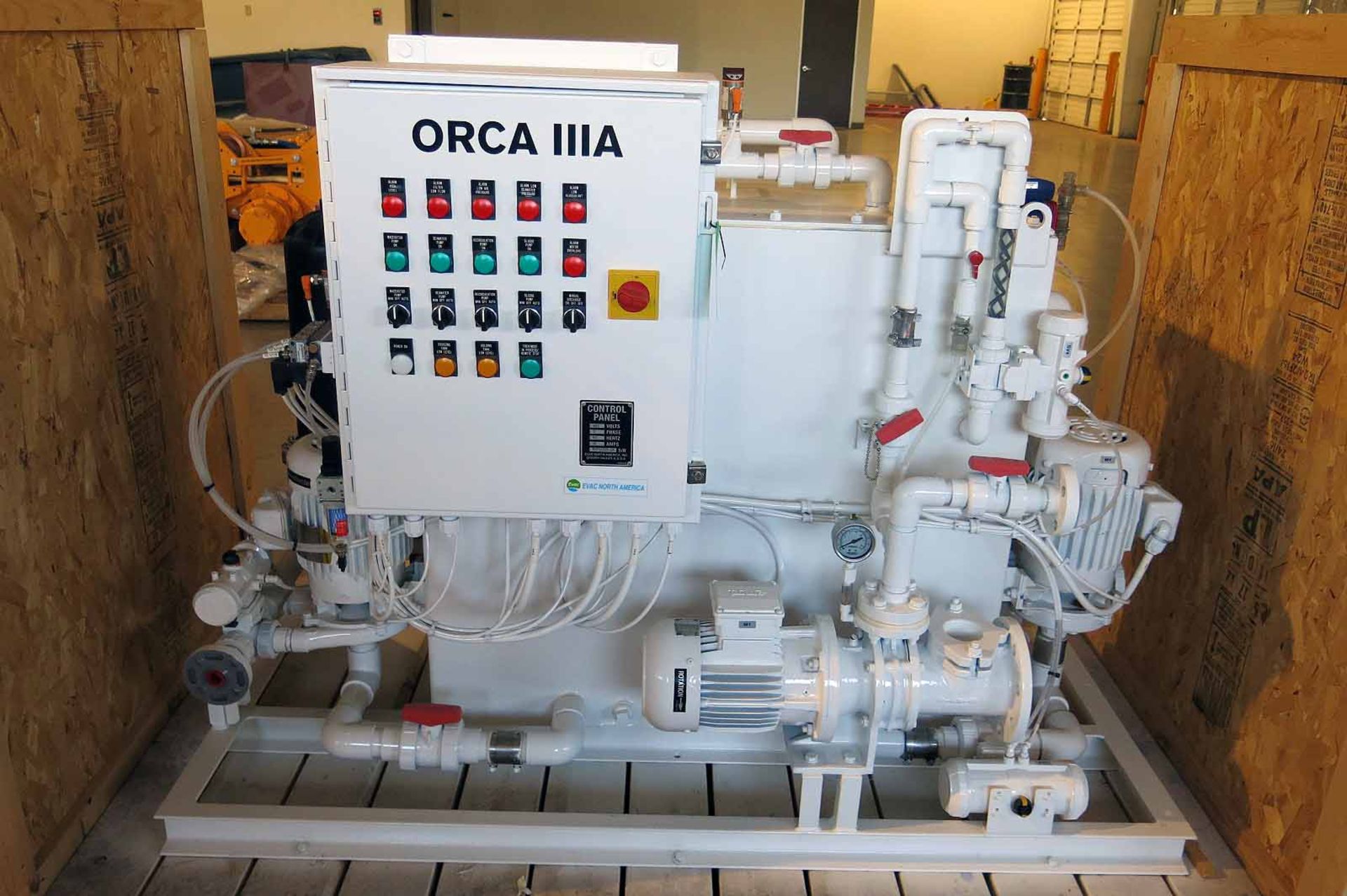 ONBOARD WASTEWATER TREATMENT PLANT, EVAC NORTH AMERICAN MDL. ORCA IIIA, unused, physiochemical - Image 4 of 6