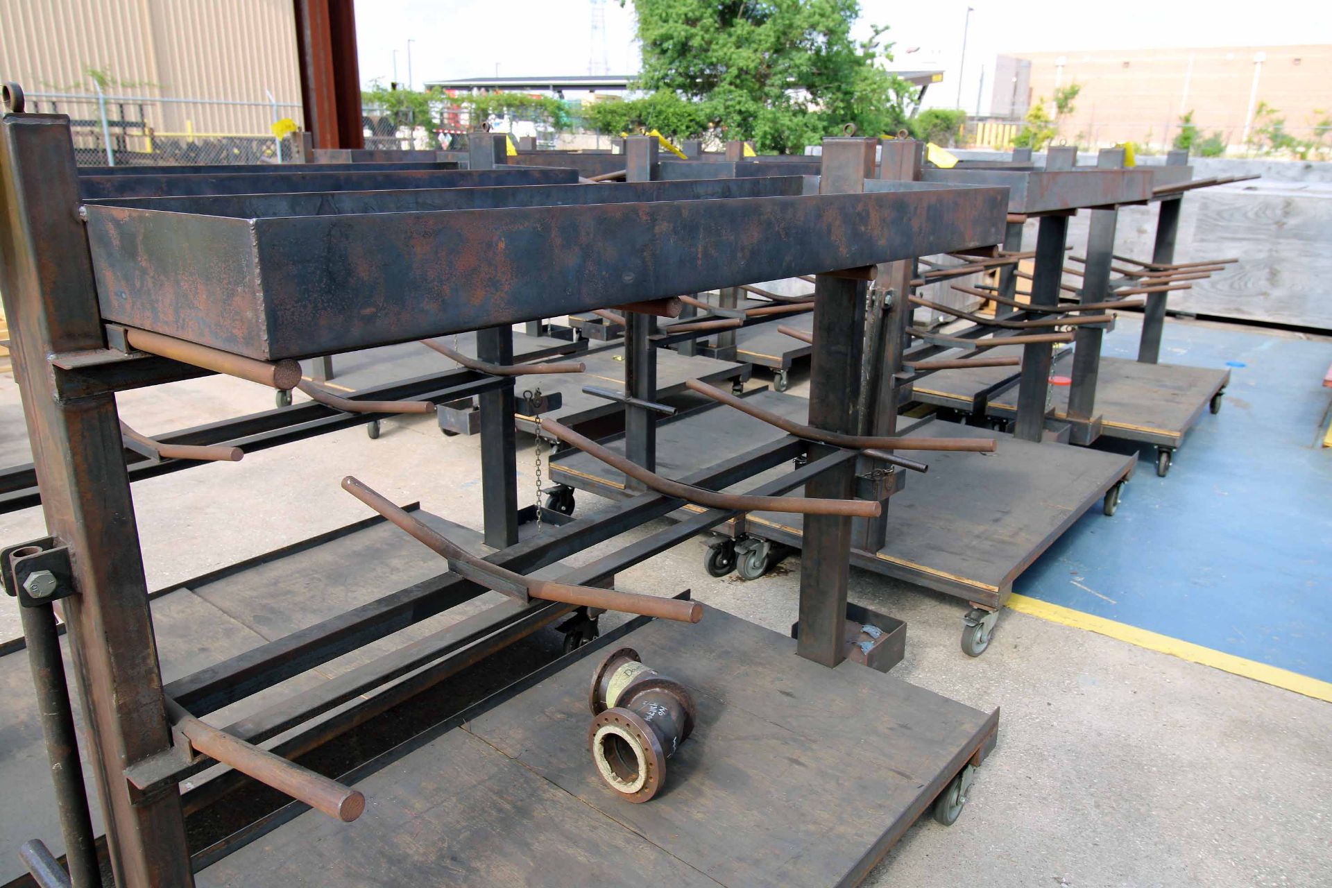 LOT OF STEEL HEAVY PIPE TROLLEYS (6), 34" x 60" x 57"ht. (Located at: Emco Wheaton USA, Inc., 9111 - Image 2 of 2