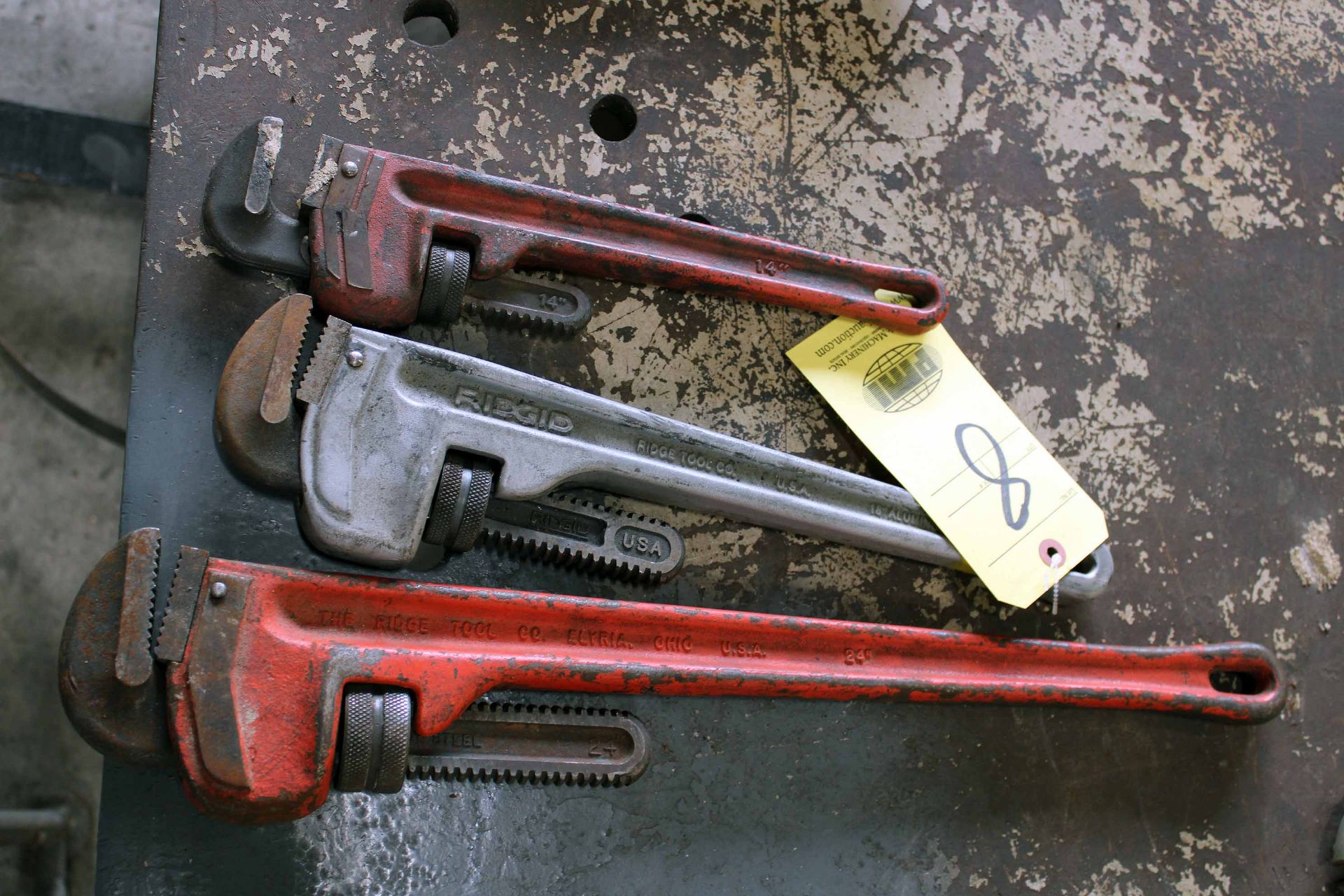 LOT OF PIPE WRENCHES (3), 24", 18", 14" (Located at: Emco Wheaton USA, Inc., 9111 Jackrabbit road,