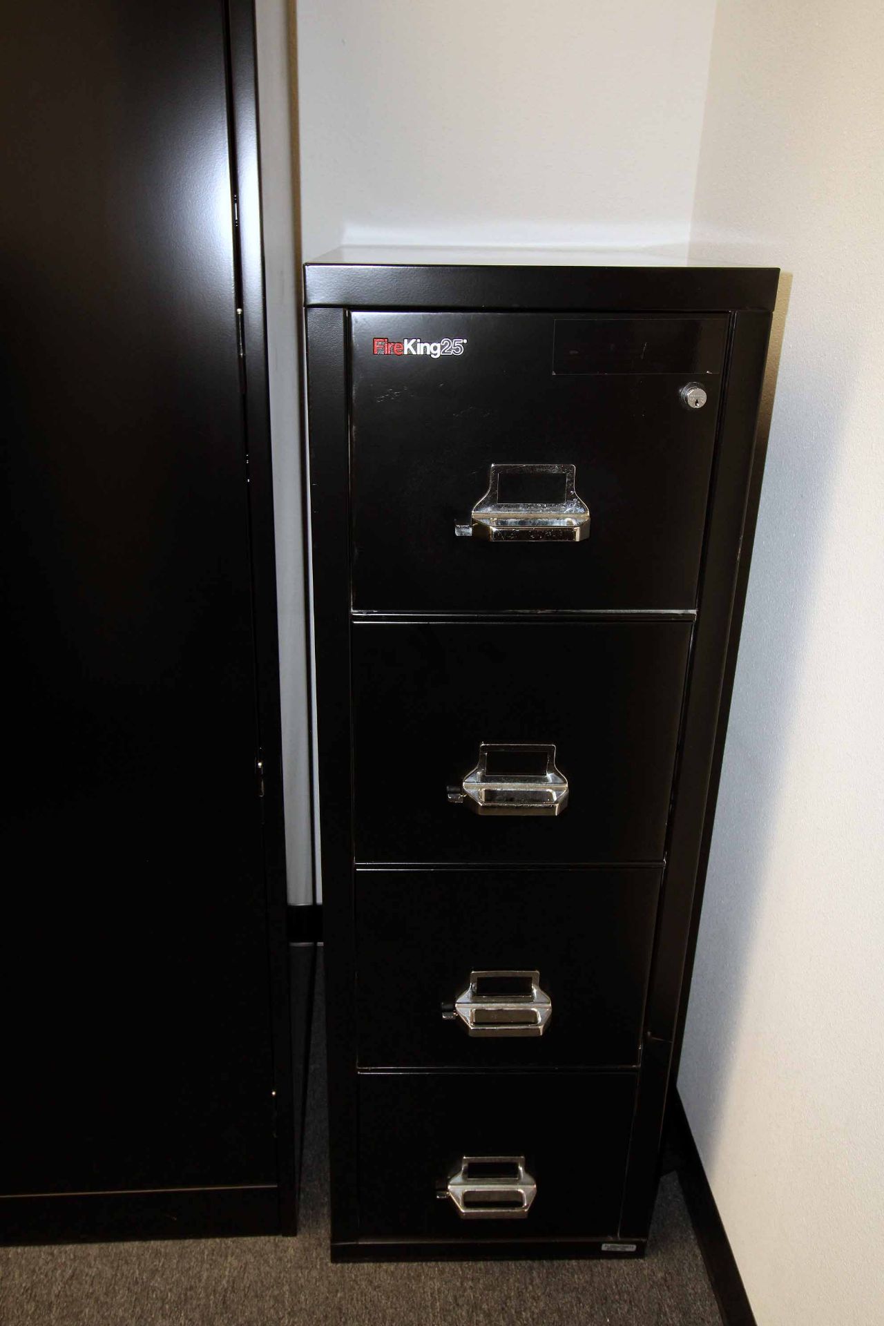 LOT CONTENTS OF STORAGE ROOM: (2) 4-drawer horizontal file cabinets, (1) 2-door cabinet, 24" x 48" x - Image 3 of 4