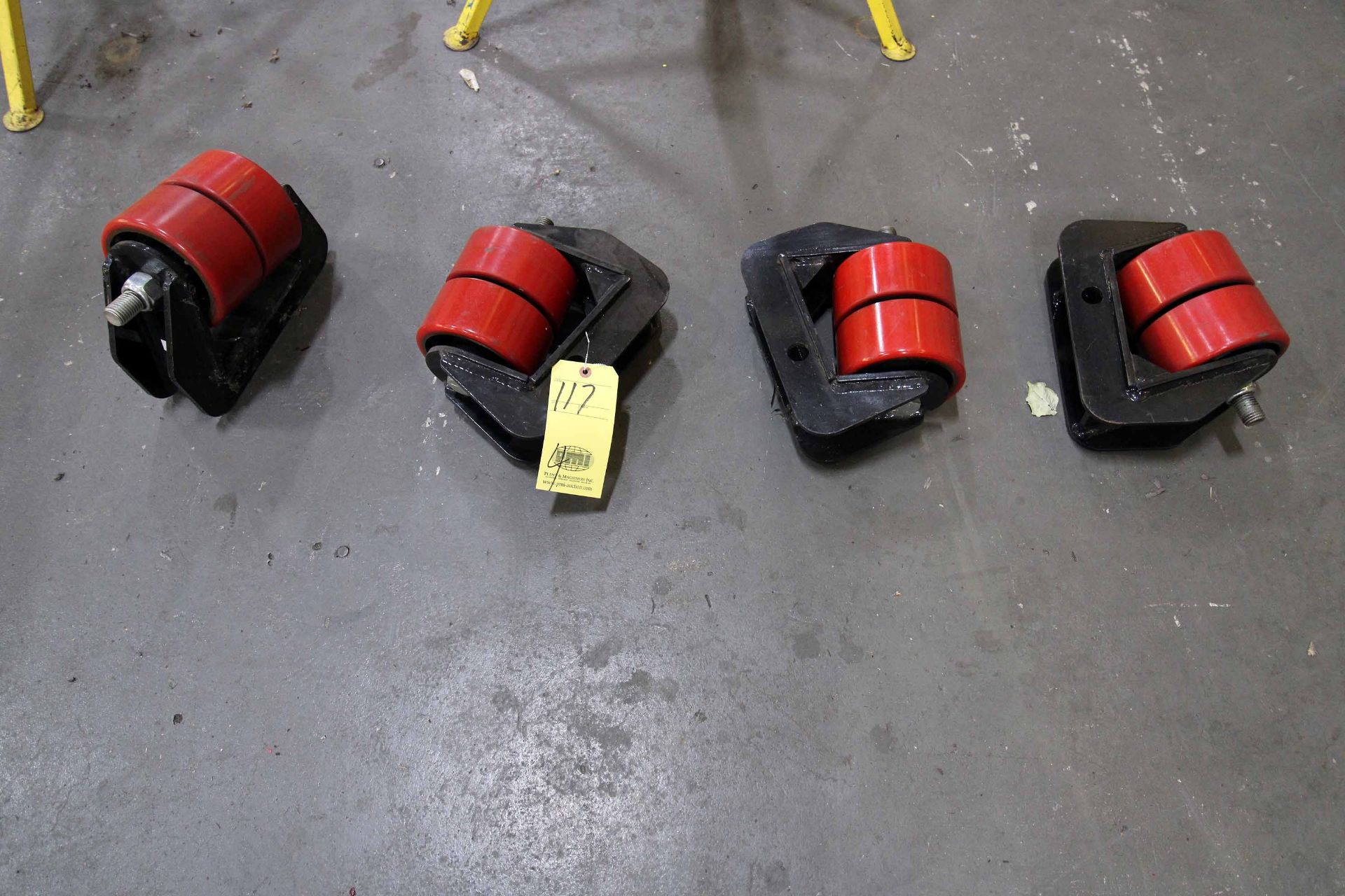 LOT OF INTERCHANGEABLE ROLLER HEADS (4), 3" x 6" dia. wheels (Located at: Emco Wheaton USA, Inc.,