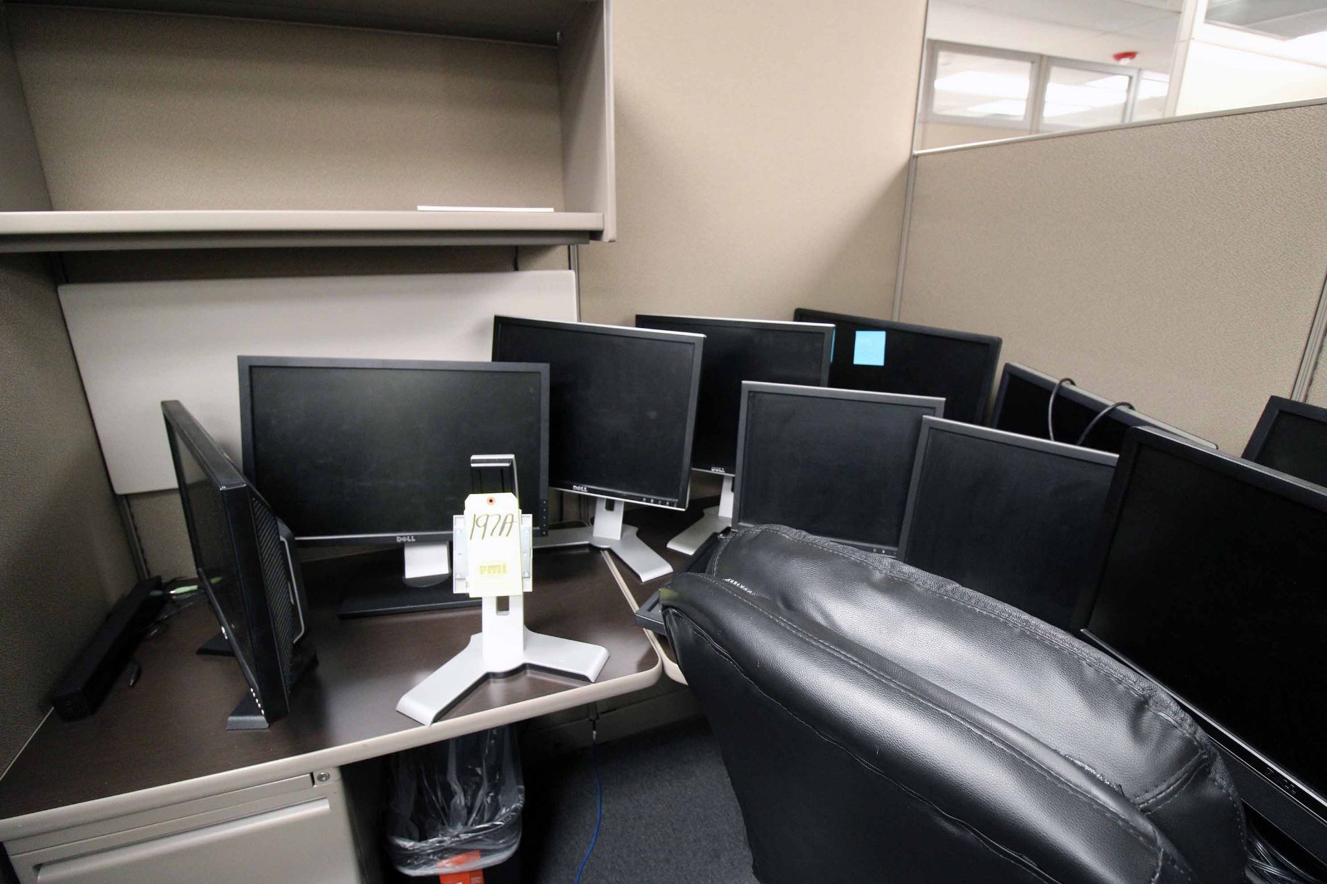 LOT CONSISTING OF: (approx. 14) computer monitors, (1) Poweredge CPU, many boxes of cables ( - Image 3 of 6