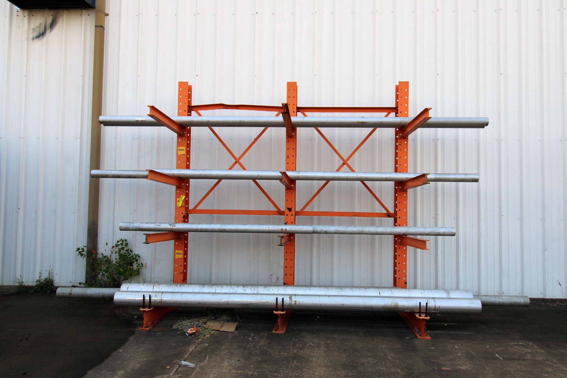 LOT OF CANTILEVER RACK SECTIONS (4): (2) w/ 4' arms x 15'W. x 10'ht., (2) w/ 4' arms x 10'W. x 10' - Image 2 of 3