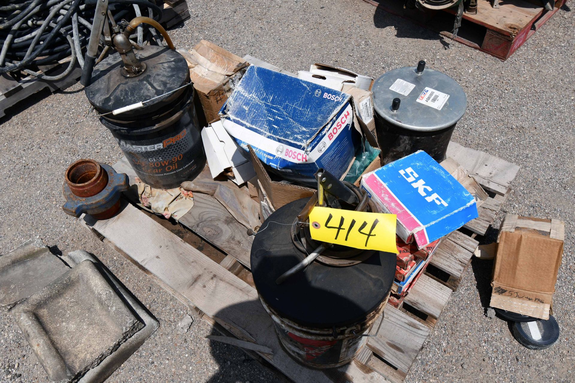 LOT OF TRUCK SUPPLIES: misc. bags, bearings, grease, etc. (Location: MDS Boring & Drilling, 11900