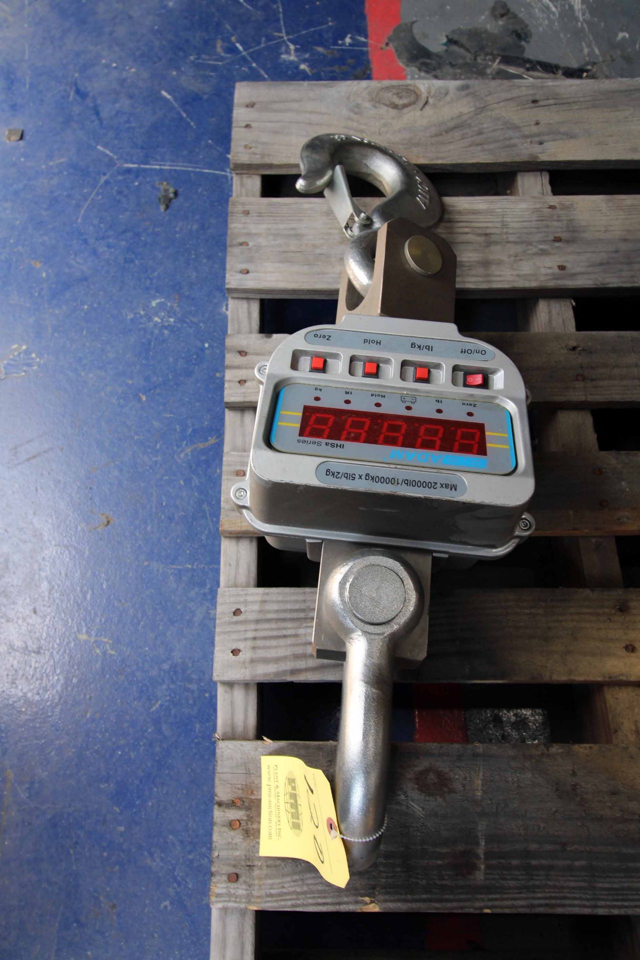 DIGITAL SCALE, ADAM MDL. IHSA SERIES CRANE SCALE, 20,000 lbs. max. (Located at: Emco Wheaton USA,