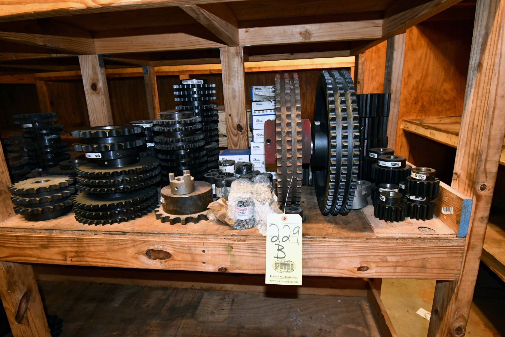 LOT OF SPROCKETS, assorted (on one shelf) (Location: MDS Boring & Drilling, 11900 Hirsch Road,