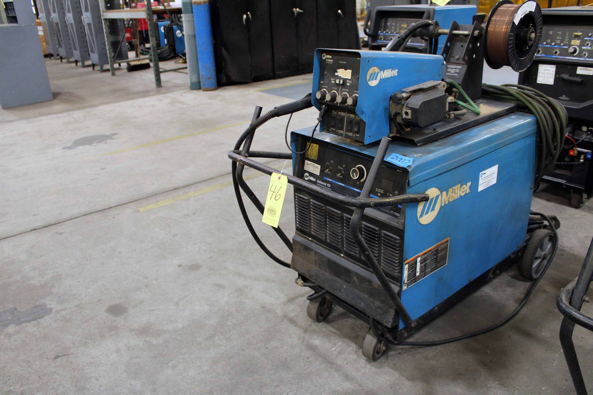 WELDING MACHINE, MILLER DELTAWELD MDL. 452, new 2007, Miller 70 Series dual wire feeder, S/N - Image 2 of 6