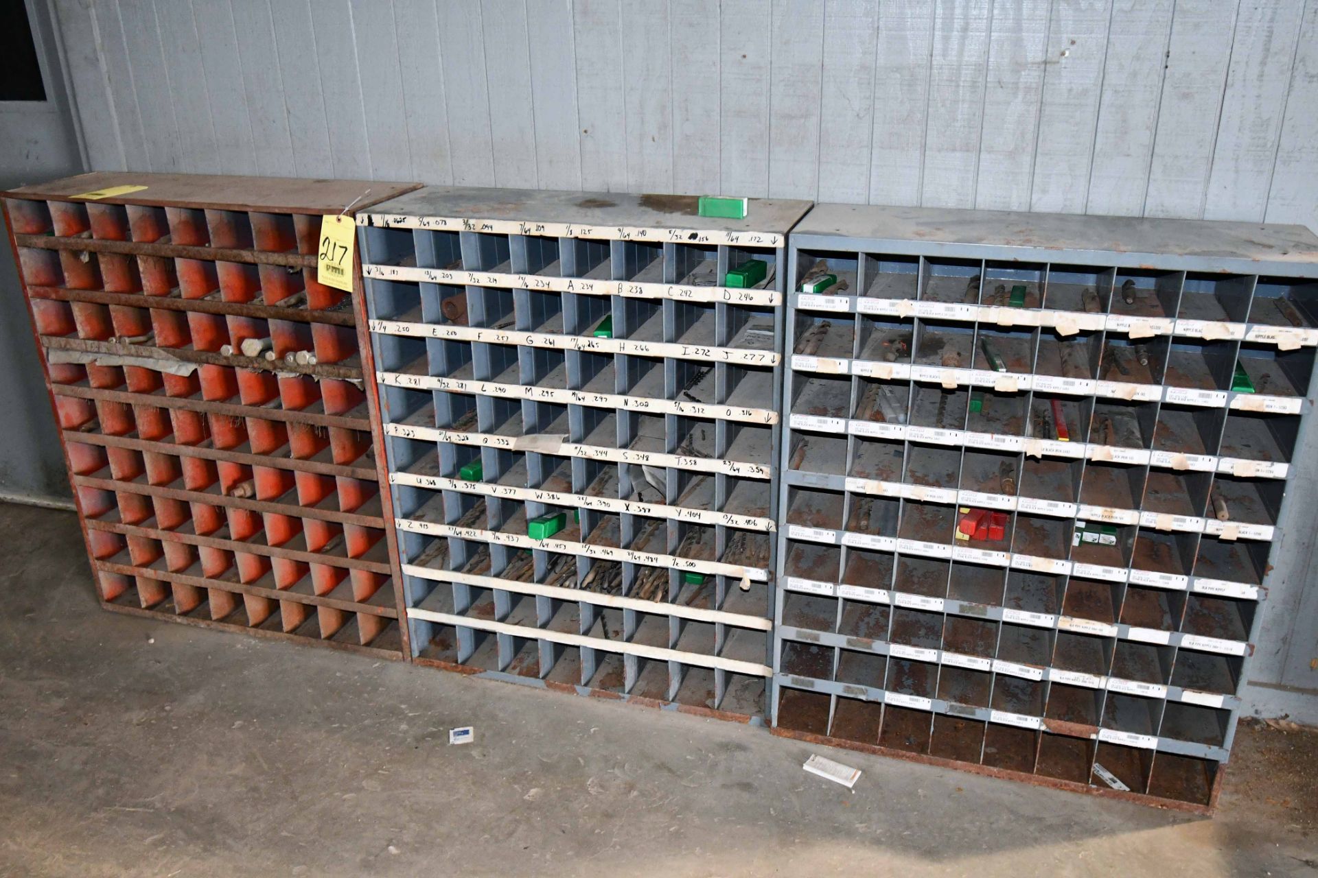 LOT OF PIDGEON HOLE CABINETS (3), w/contents (Location: MDS Boring & Drilling, 11900 Hirsch Road,