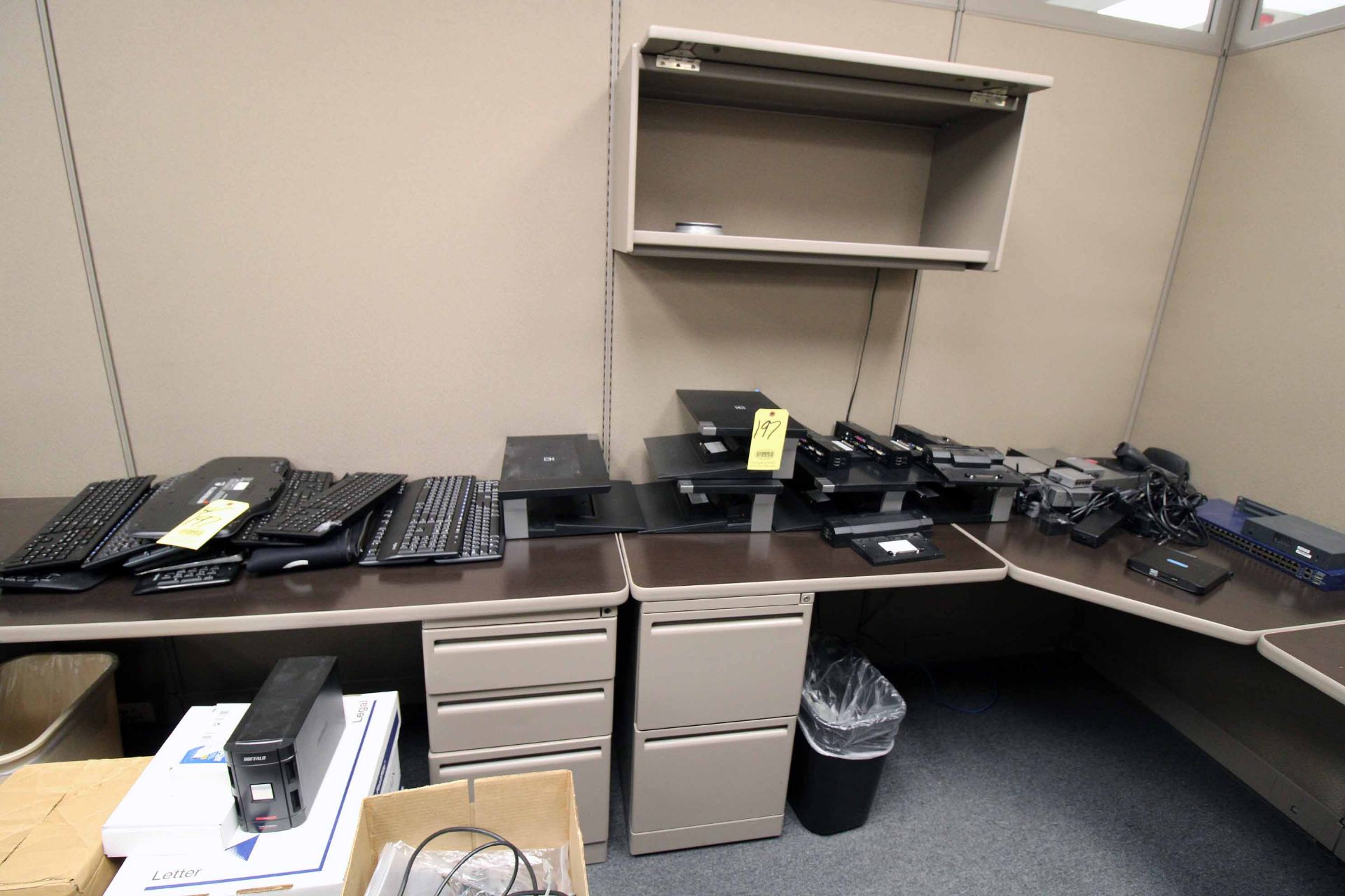 LOT CONSISTING OF: Dell docking stations, Cisco & Netgear switches & keyboards (Located at: Emco