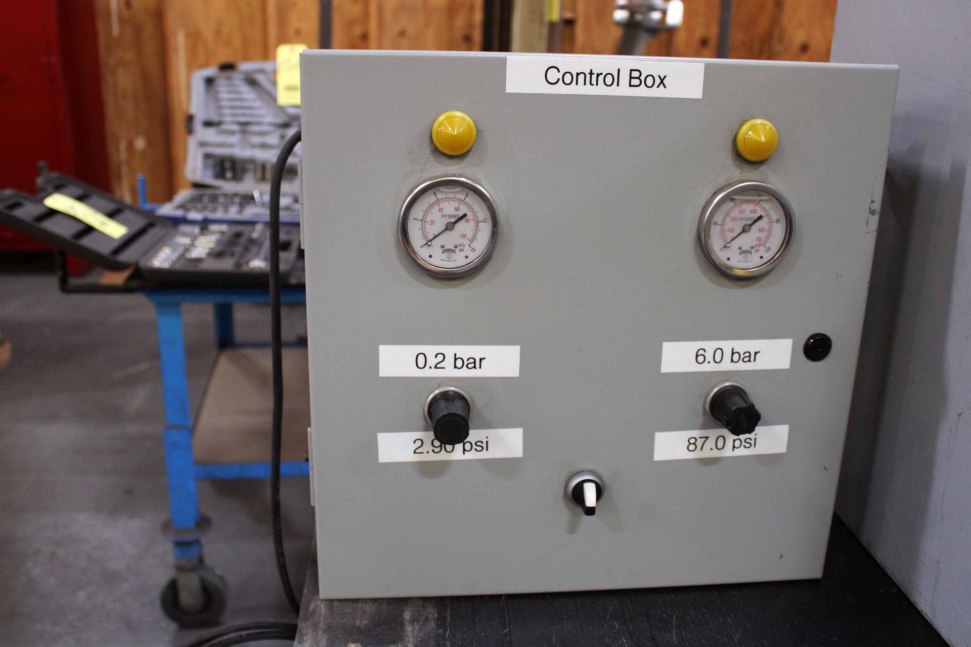 LOT CONSISTING OF: (2) control boxes, (1) control box w/ 120 v. plug & gauges & (1) control box - Image 3 of 4