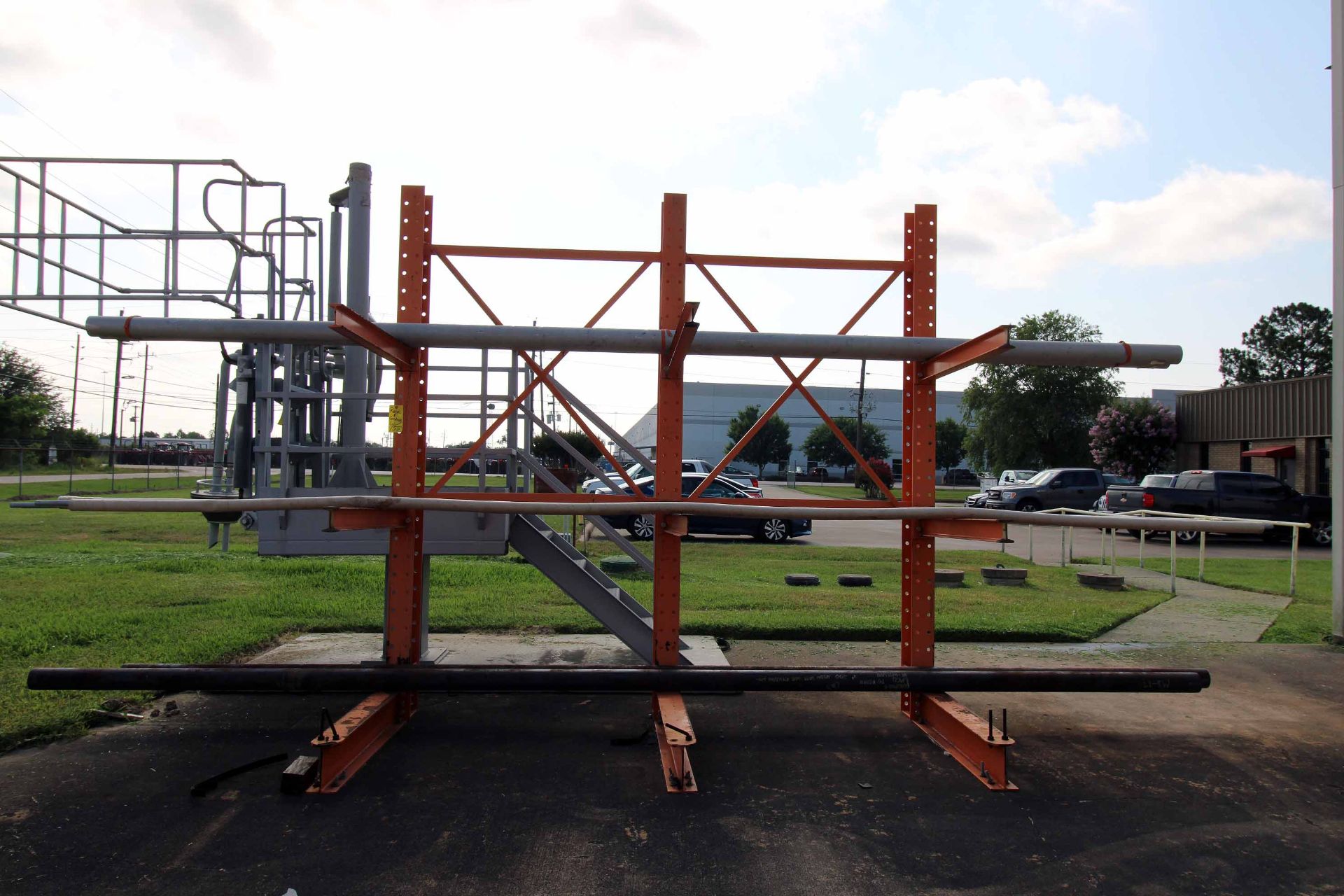 LOT OF CANTILEVER RACK SECTIONS (4): (2) w/ 4' arms x 15'W. x 10'ht., (2) w/ 4' arms x 10'W. x 10' - Image 3 of 3