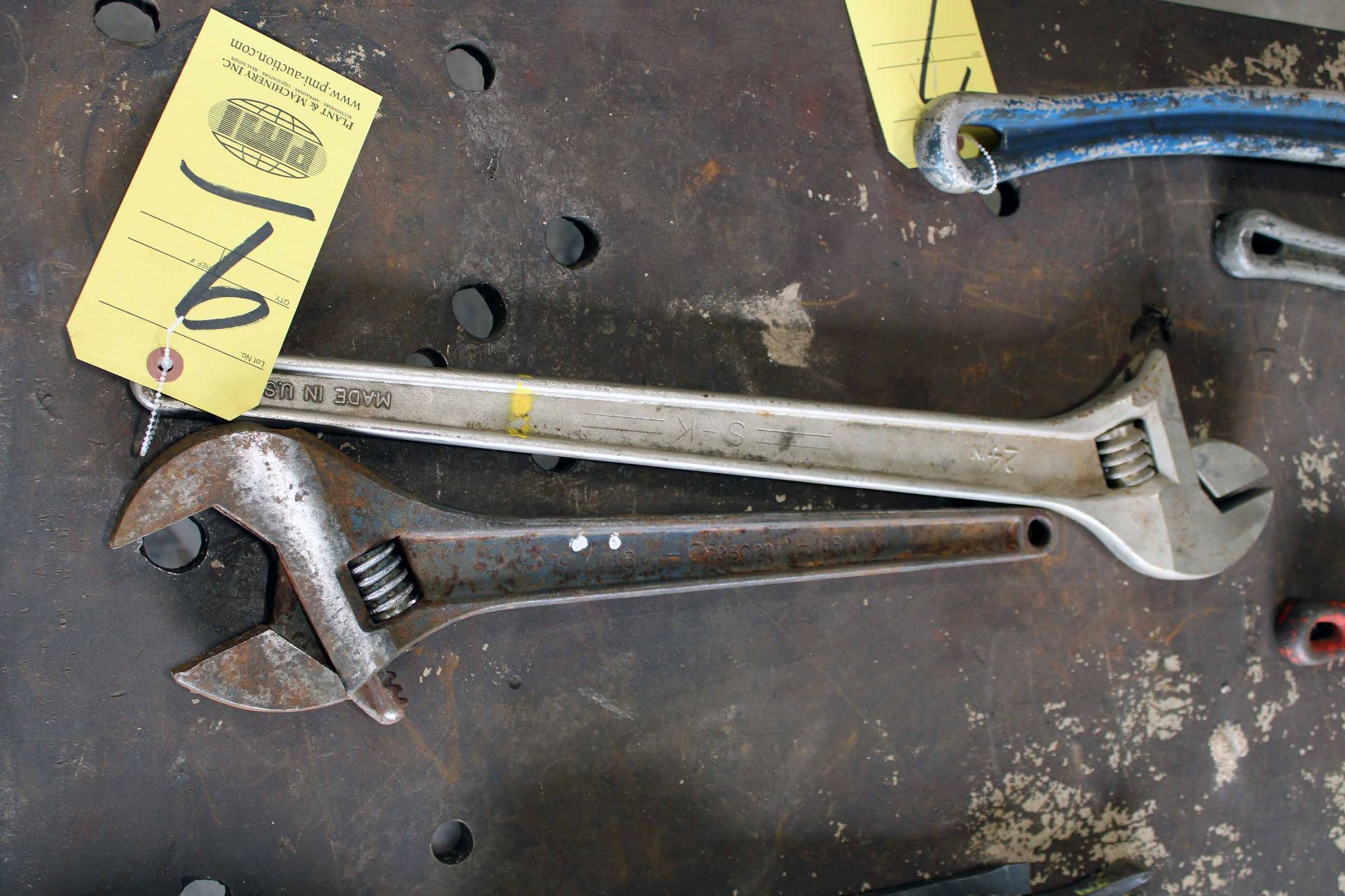 LOT OF ADJUSTABLE WRENCHES (2), (1) 24" & (1) 18" (Located at: Emco Wheaton USA, Inc., 9111