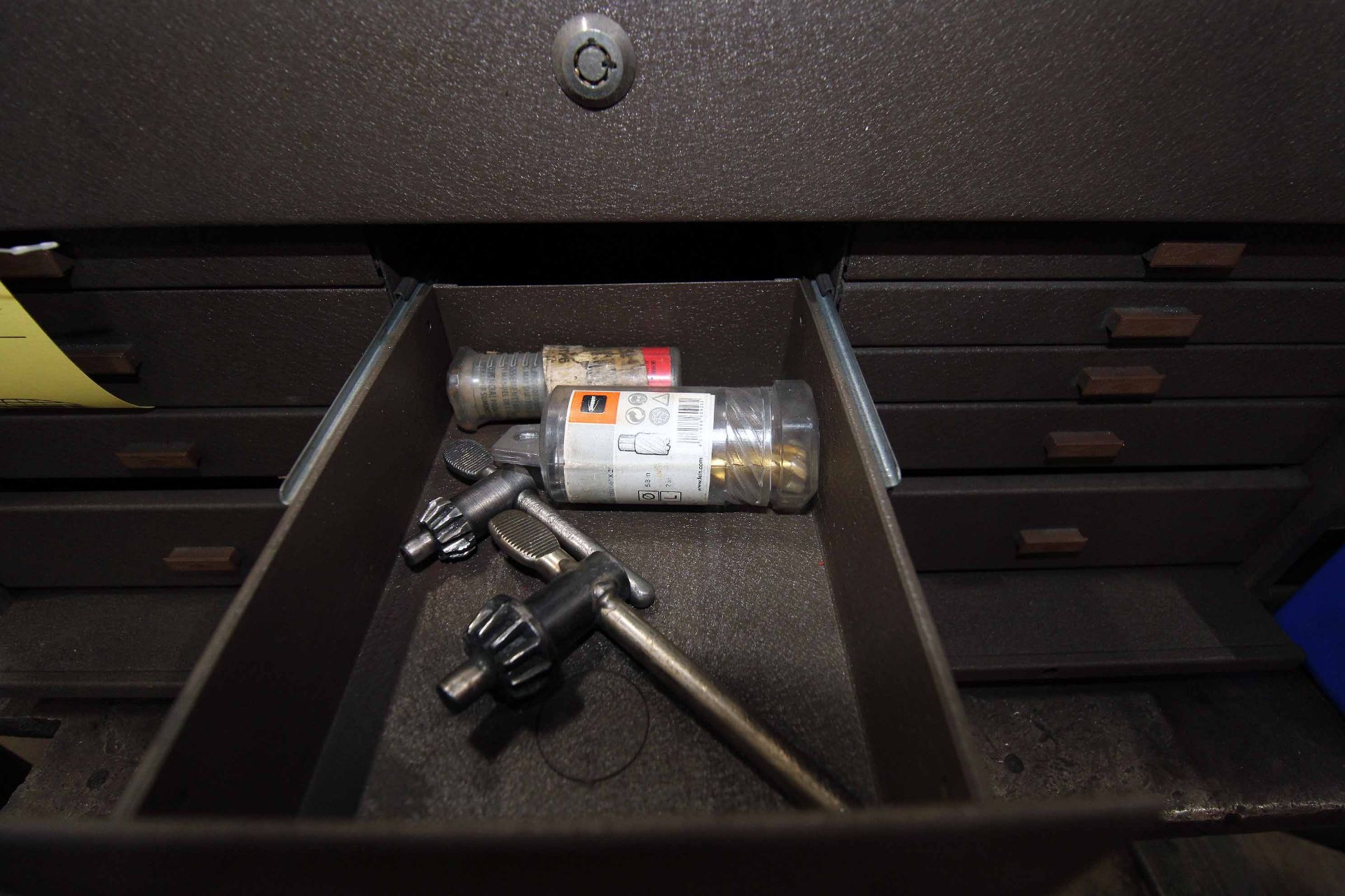 LOT CONSISTING OF: Kennedy 8-drawer tool box, w/ drill bits & Huot 4-drawer drill cabinet (Located - Image 5 of 6