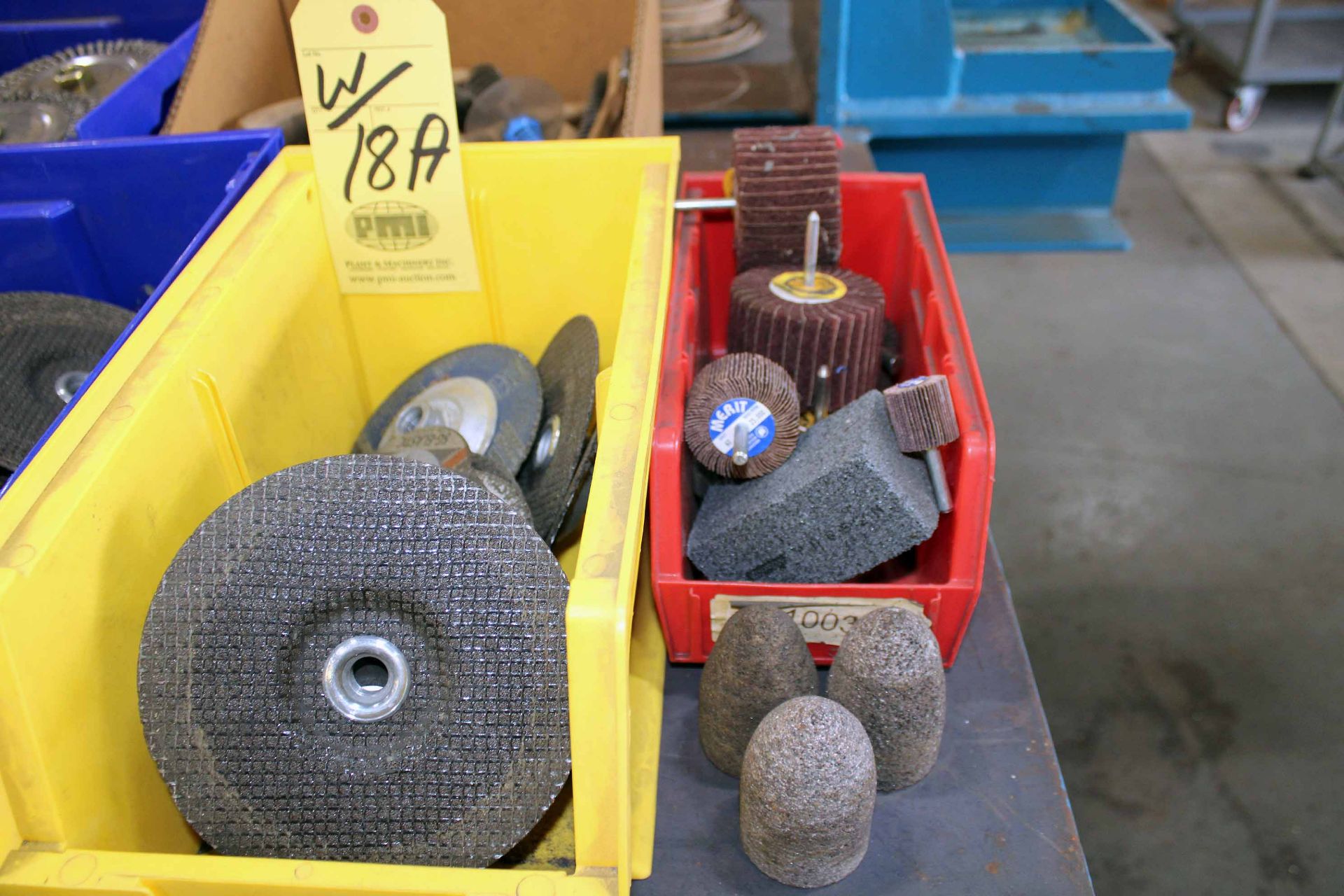 LOT CONSISTING OF: grinding wheels, wire buffing wheels, wire brushed & abrasives (Located at: - Image 2 of 5