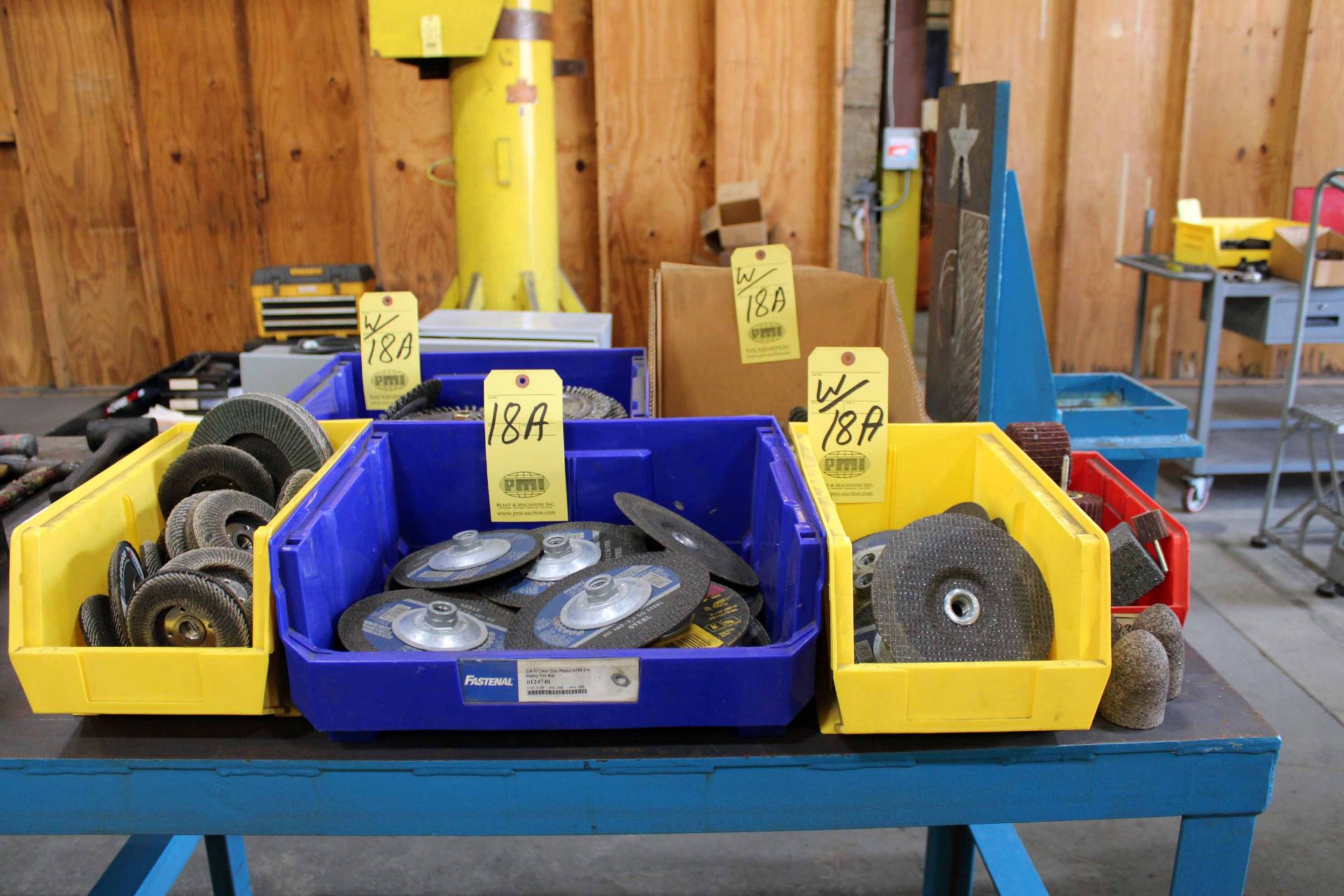 LOT CONSISTING OF: grinding wheels, wire buffing wheels, wire brushed & abrasives (Located at: