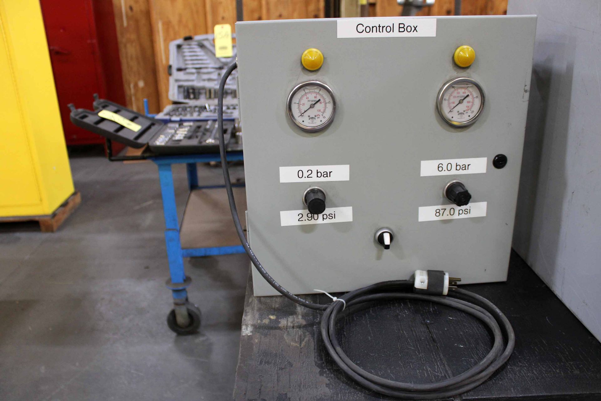 LOT CONSISTING OF: (2) control boxes, (1) control box w/ 120 v. plug & gauges & (1) control box - Image 4 of 4