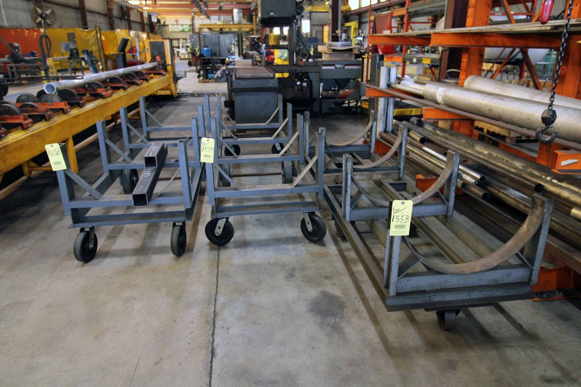 LOT OF MATERIAL TRANSFER CARTS (3), 30" x 8' x 32"ht. (Located at: Emco Wheaton USA, Inc., 9111