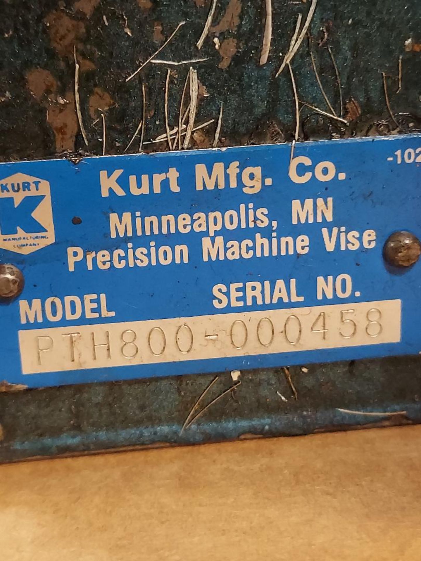 VISE, KURT MDL PTH 800, 8" (Packing & Crating Charge $40.00) (Located at: The Tooling Emporium, - Image 2 of 3