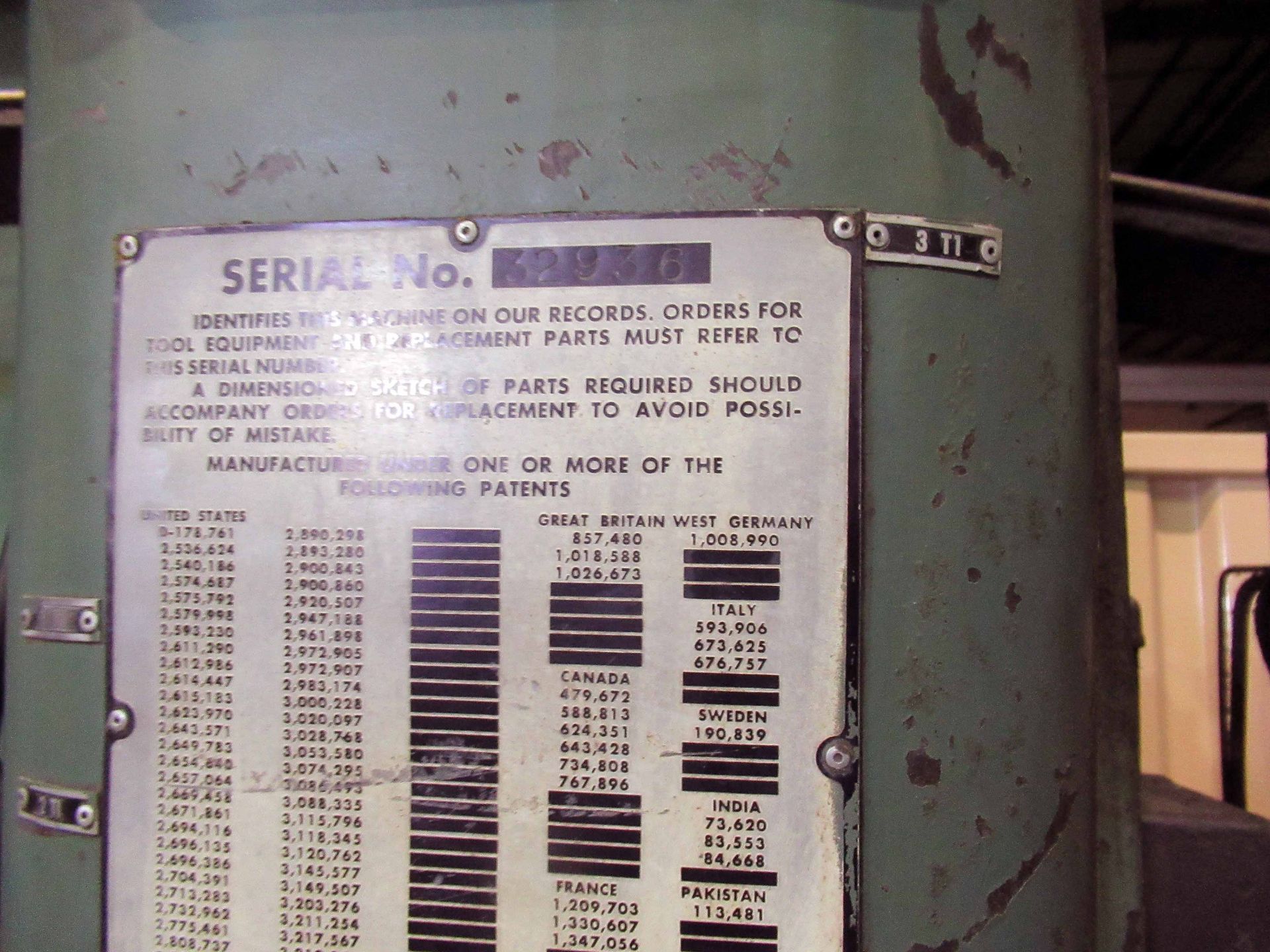 VERTICAL TURRET LATHE, 56" BULLARD DYNATROL HI COLUMN, 56" 4-jaw chuck w/built in master jaws, 60" - Image 13 of 13