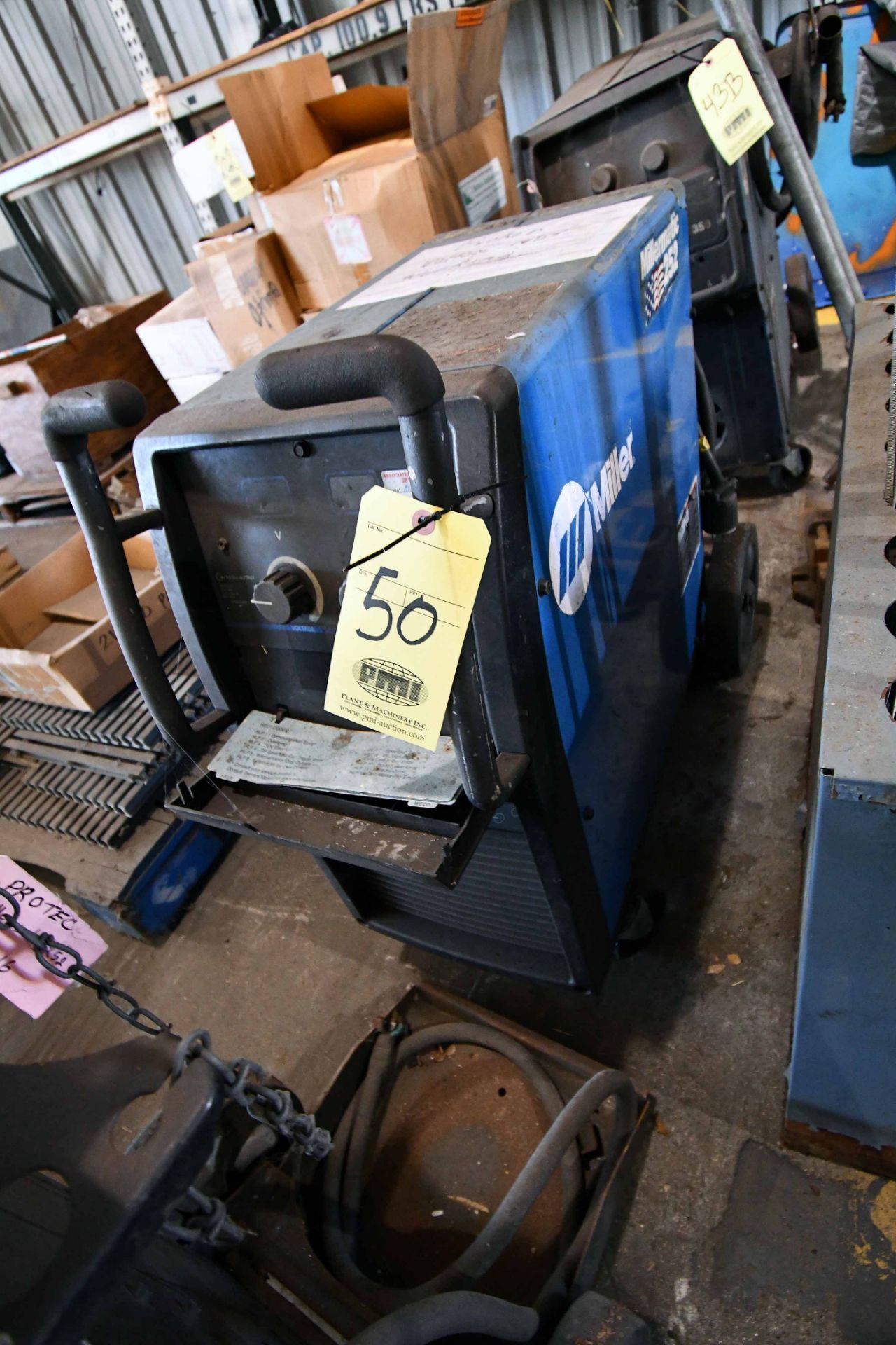 WELDING MACHINE, MILLER MILLERMATIC 252, 200 amps @ 100% duty cycle, 28 v., S/N MD281965N