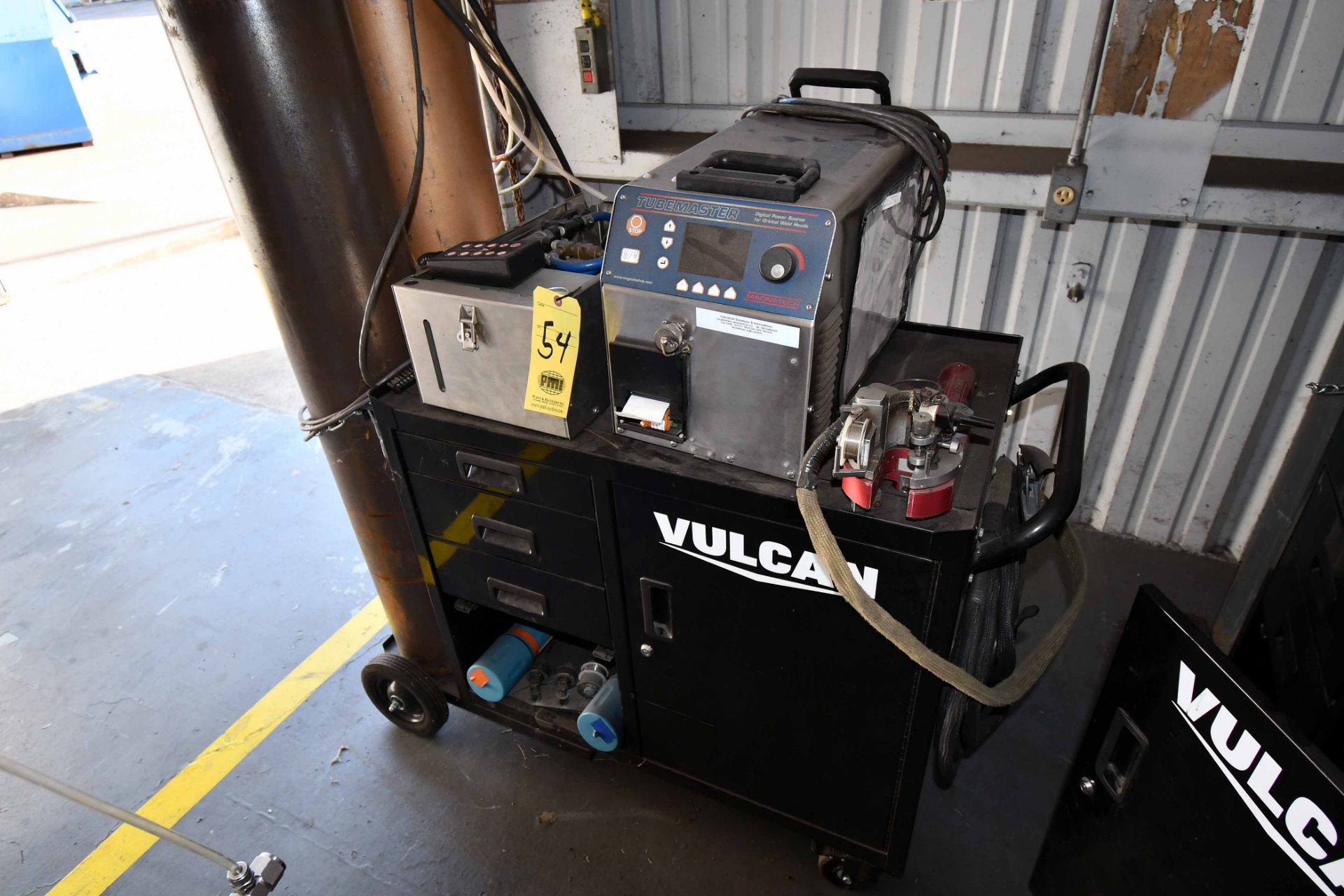 ORBITAL TUBE WELDING SYSTEM, MAGNATEC MDL. TUBEMASTER TM514, w/Vulcan stand