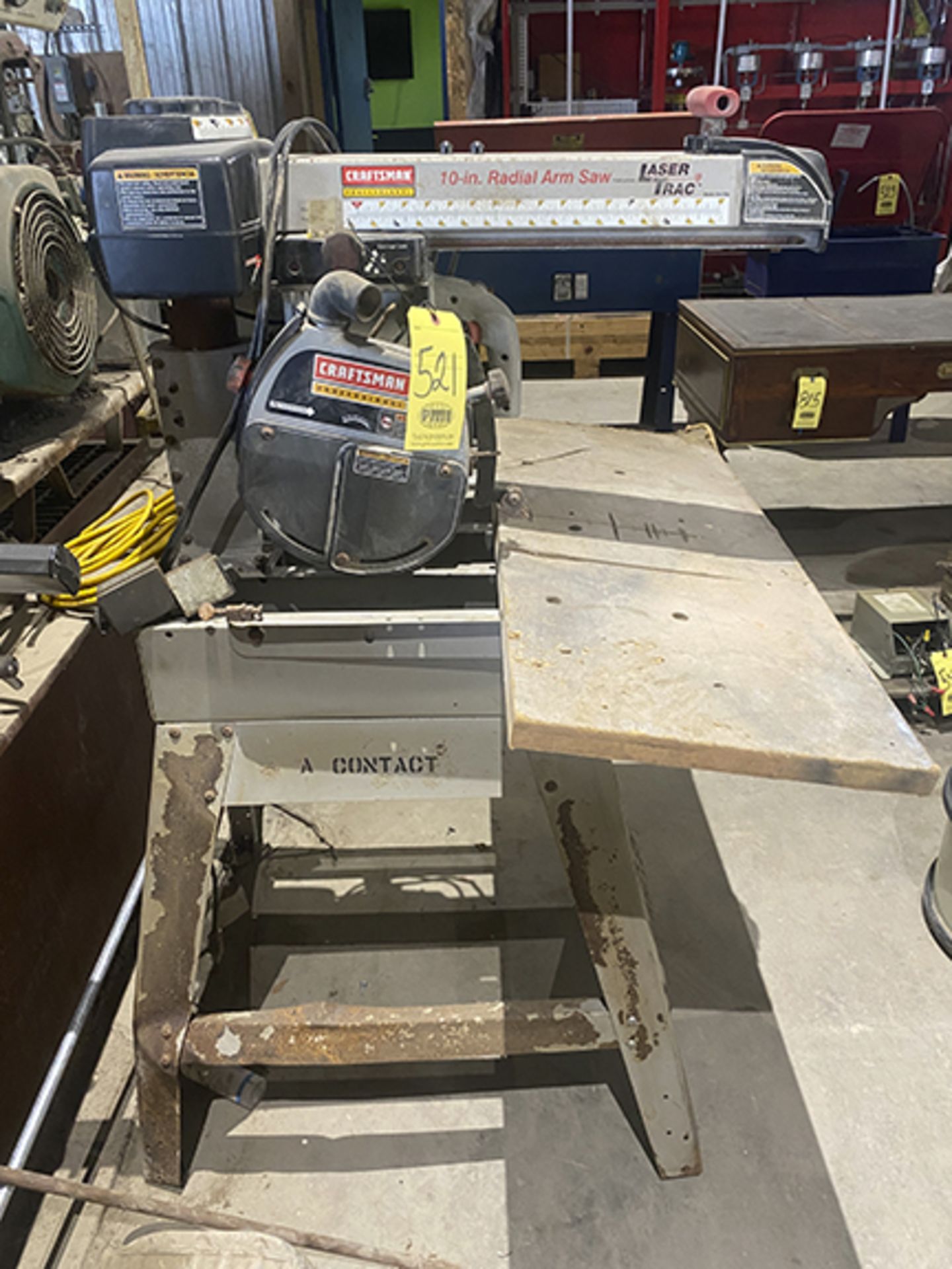 RADIAL ARM SAW, CRAFTSMAN 10", w/Laser Trac (Located at: Liberty Plant Maintenance, 1825 County Road