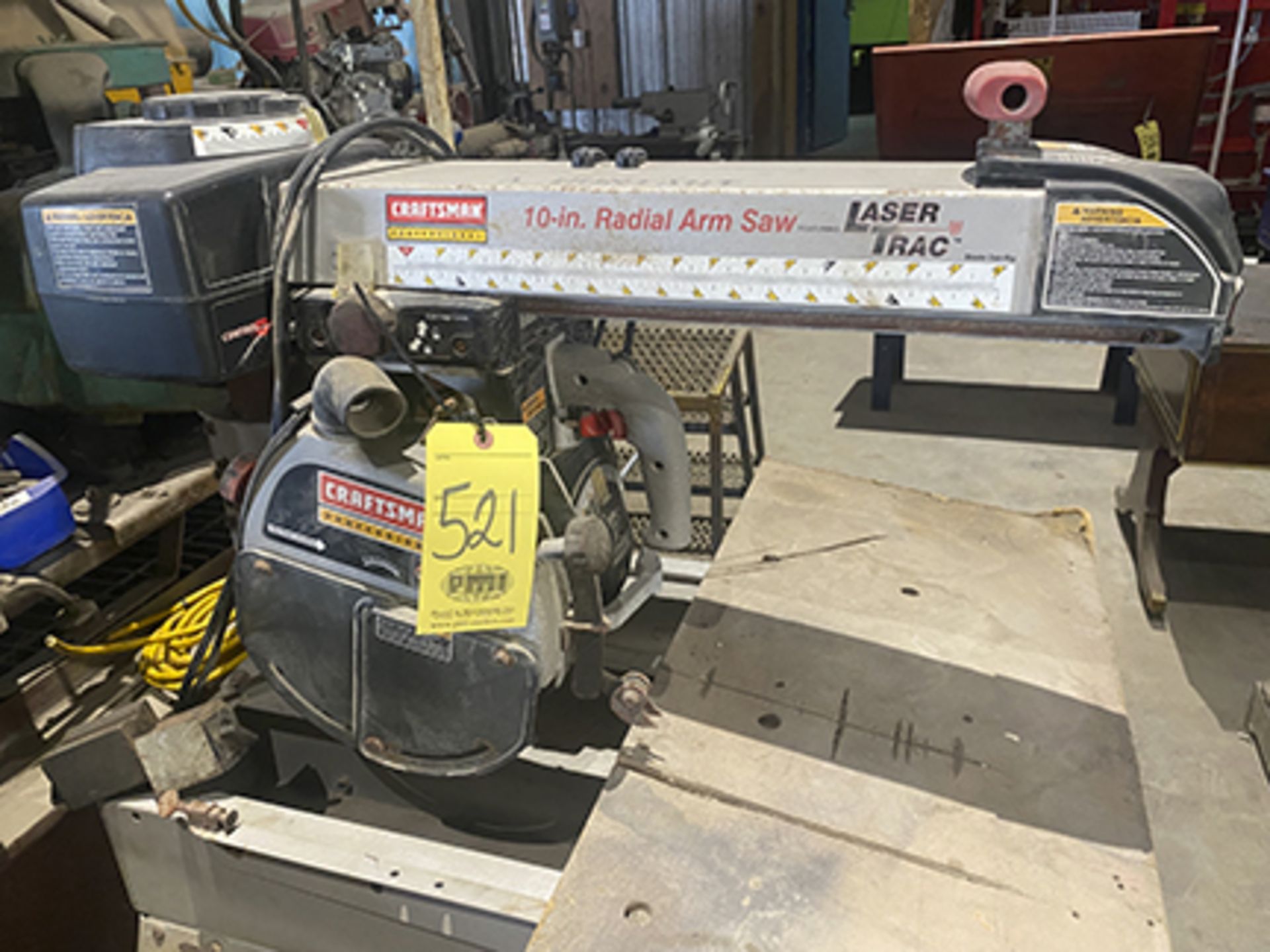 RADIAL ARM SAW, CRAFTSMAN 10", w/Laser Trac (Located at: Liberty Plant Maintenance, 1825 County Road - Image 2 of 2