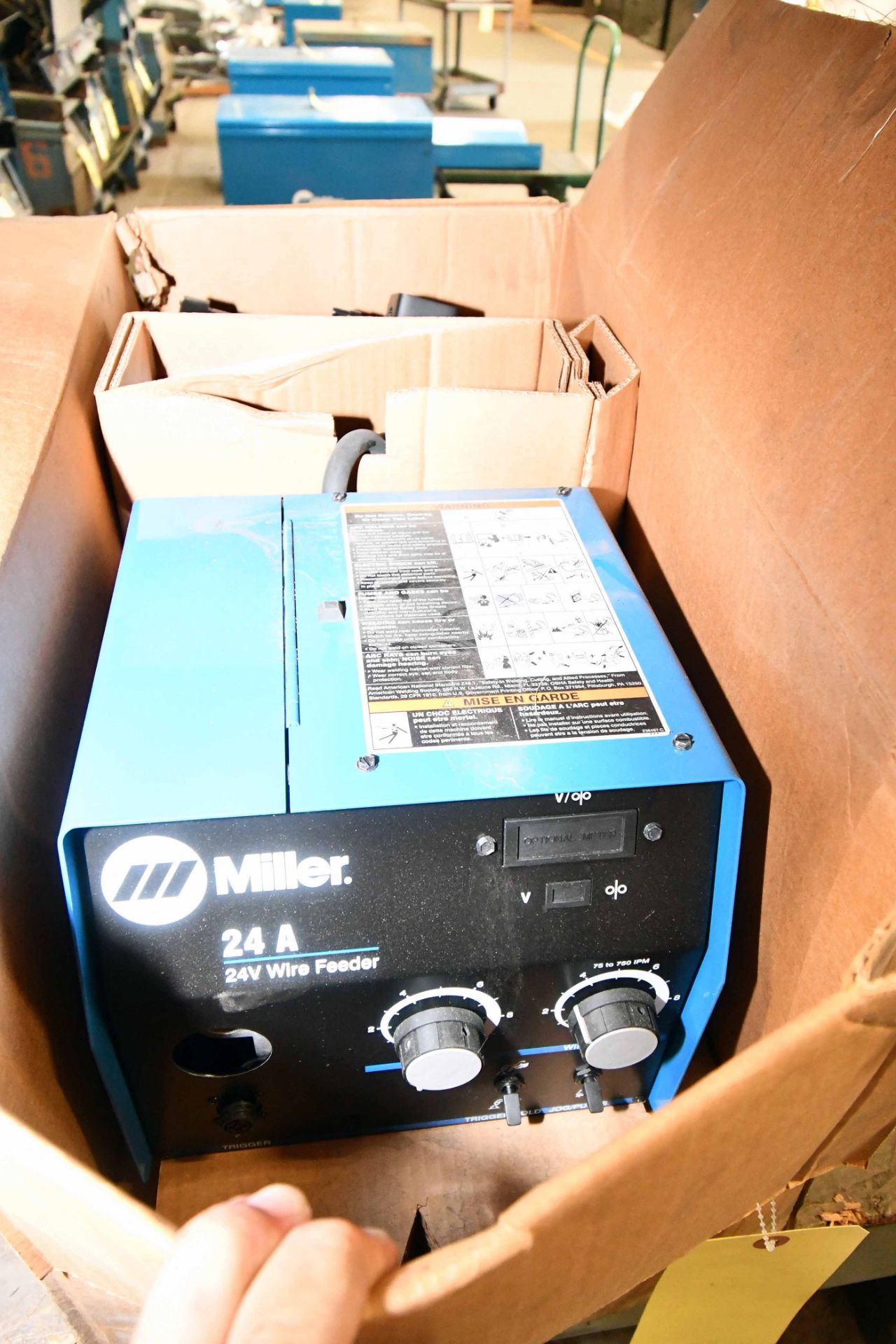 WIRE FEEDER, MILLER 24A, 24 v., new 2013, S/N MD180392V (new in box)