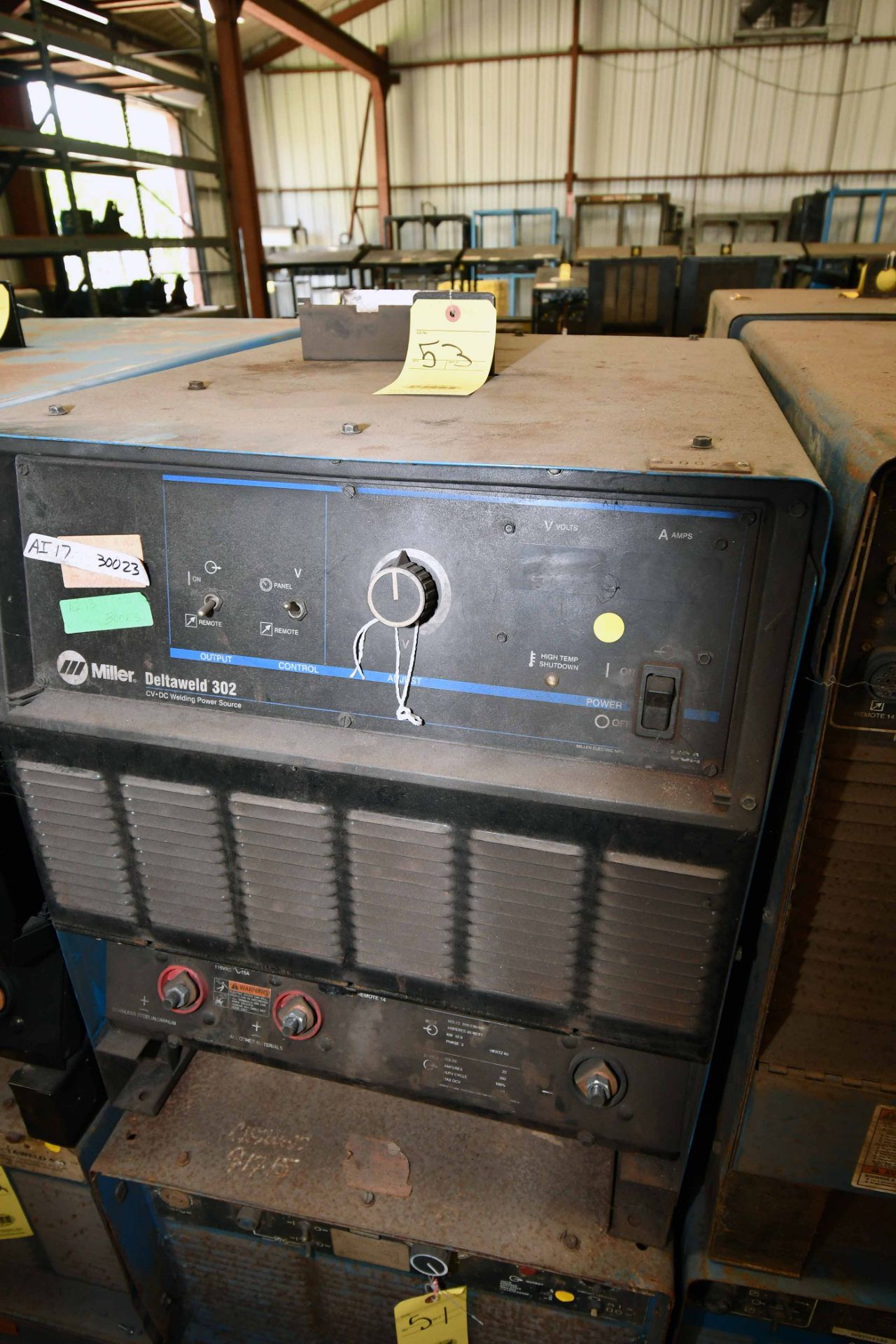 WELDING POWER SOURCE, MILLER DELTAWELD 302, new 2005, 460 v., 21 amp @ 100% duty cycle, S/N