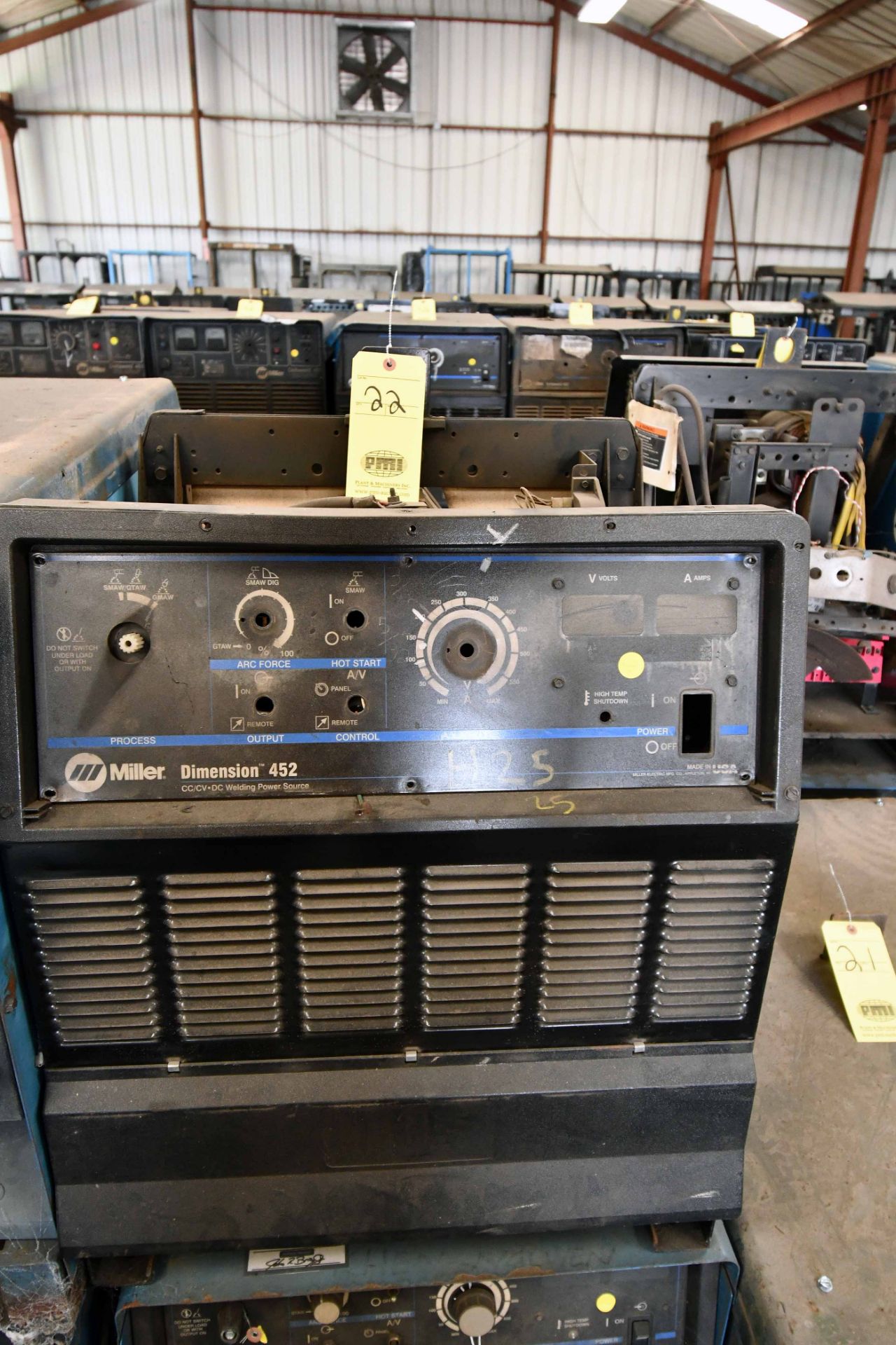 WELDING POWER SOURCE, MILLER DIMENSION 452, new 2006, 460 v., 45 amp @ 100% duty cycle, S/N