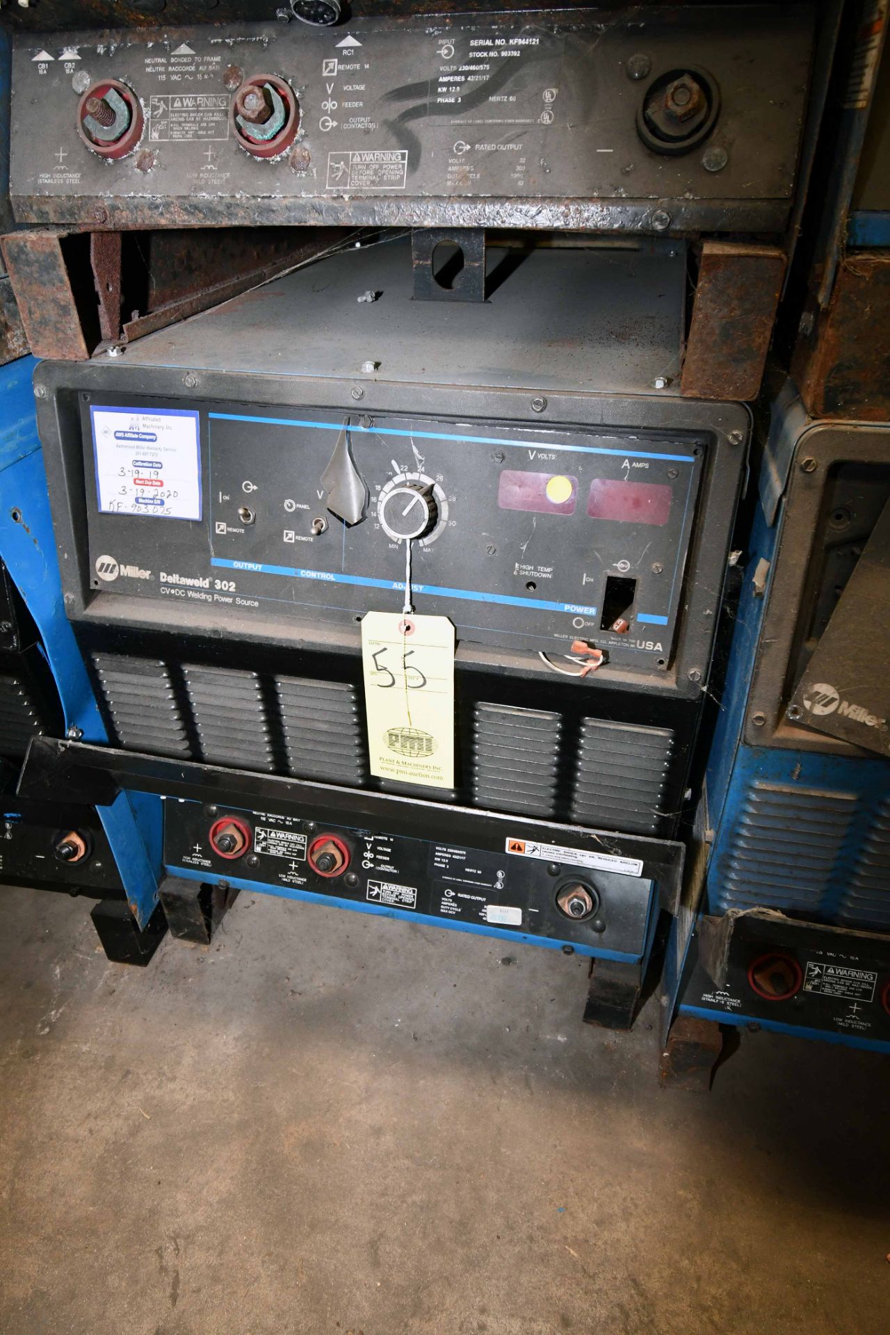 WELDING POWER SOURCE, MILLER DELTAWELD 302, new 1995, 575 v., 17 amp @ 100% duty cycle, S/N KF903075