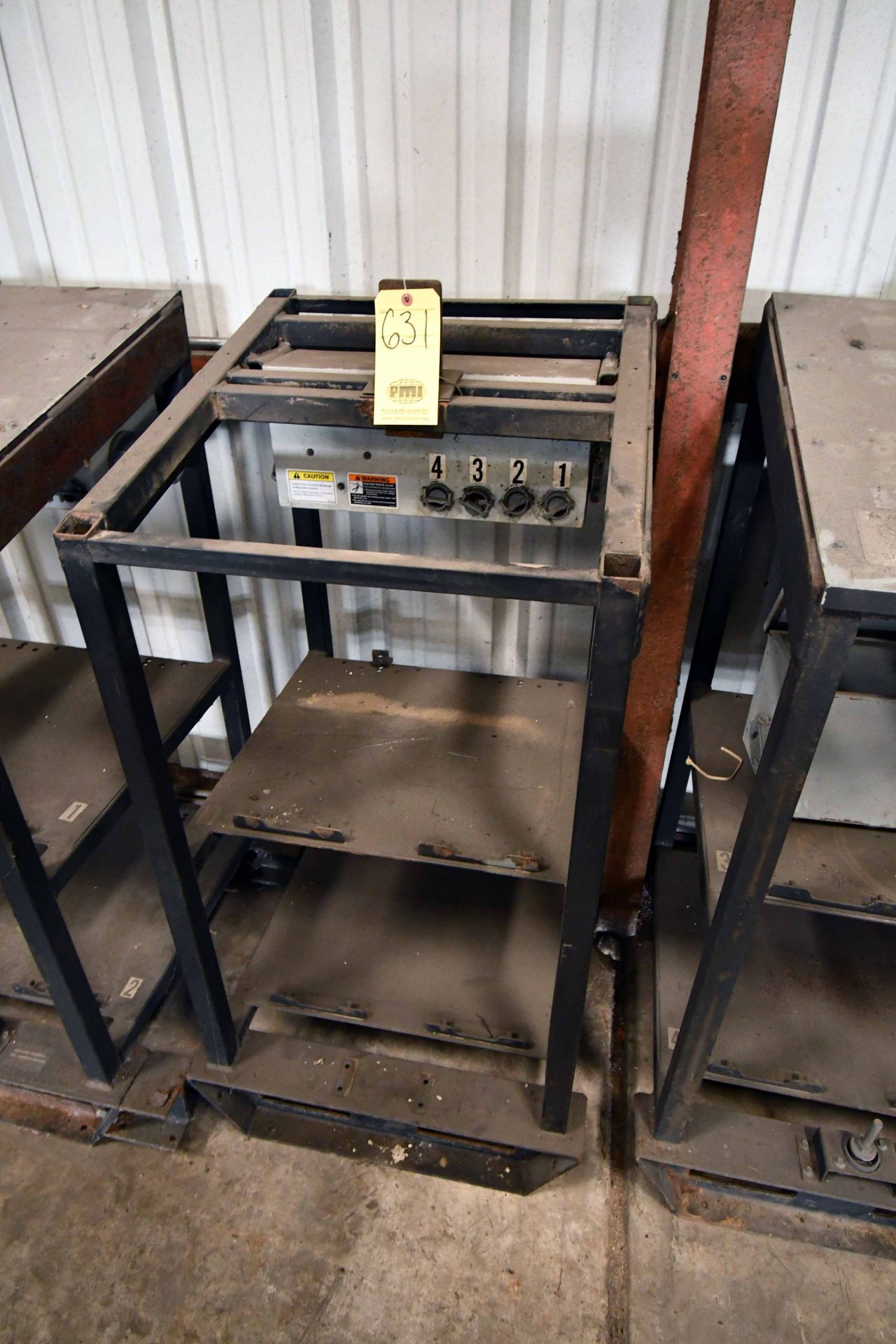 WELDING BANK RACK, MILLER, holds (4) Power sources, CST 280's
