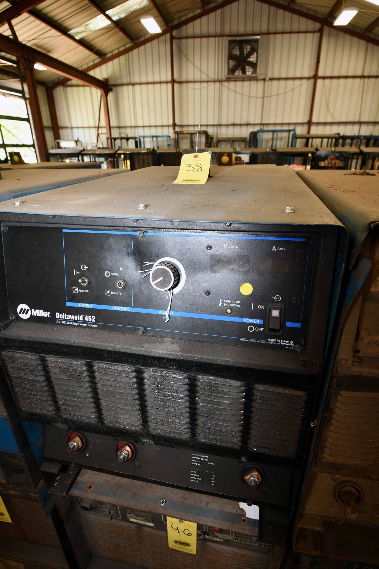 WELDING POWER SOURCE, MILLER DELTAWELD 452, new 1999, 575 v., 25 amp @ 100% duty cycle, S/N