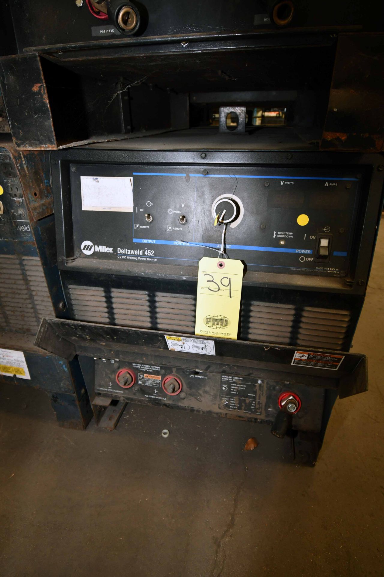 WELDING POWER SOURCE, MILLER DELTAWELD 452, new 2008, 575 v., 25 amp @ 100% duty cycle, S/N