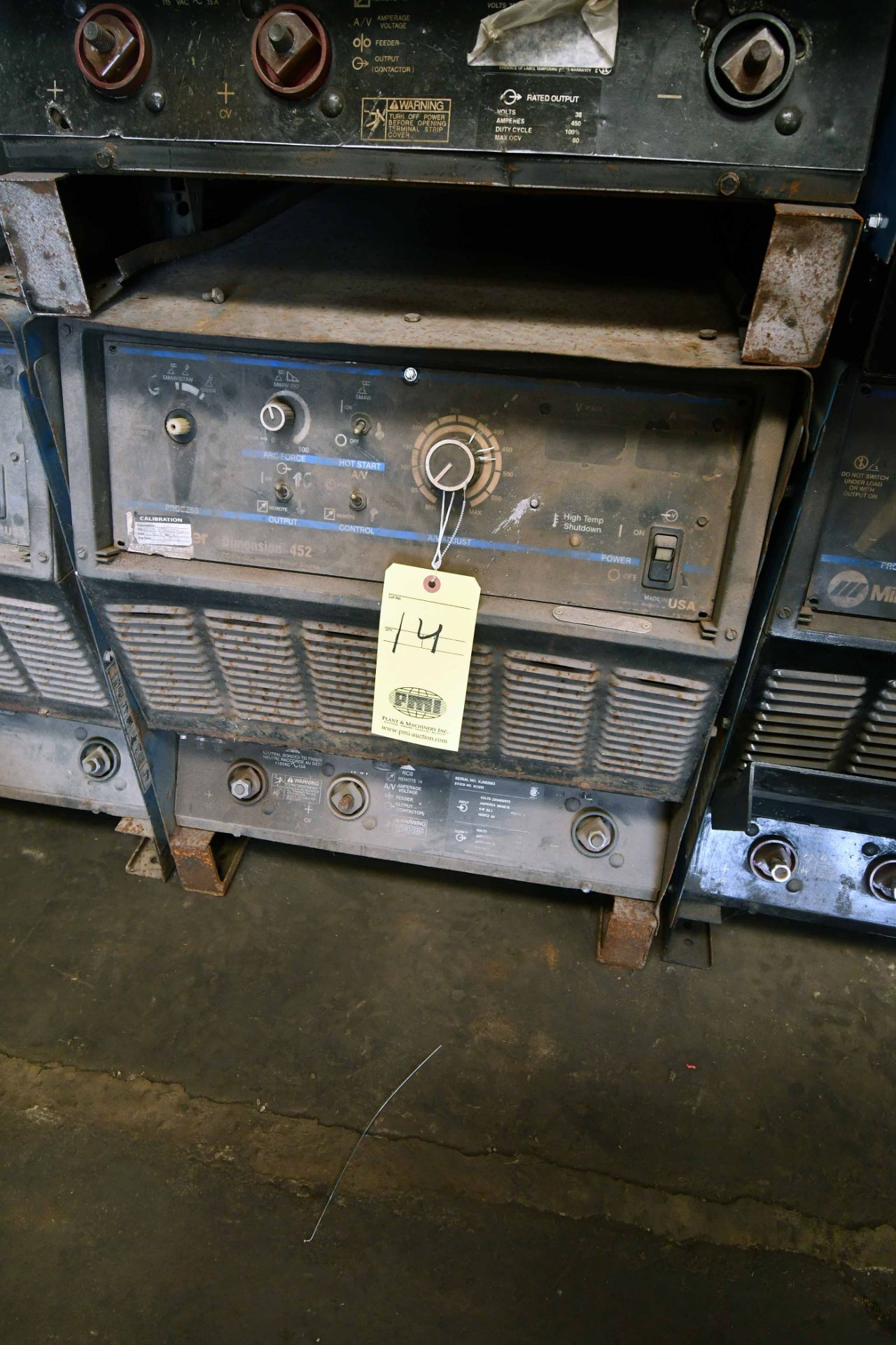 WELDING POWER SOURCE, MILLER DIMENSION 452, new 1998, 575 v., 36 amp @ 100% duty cycle, S/N